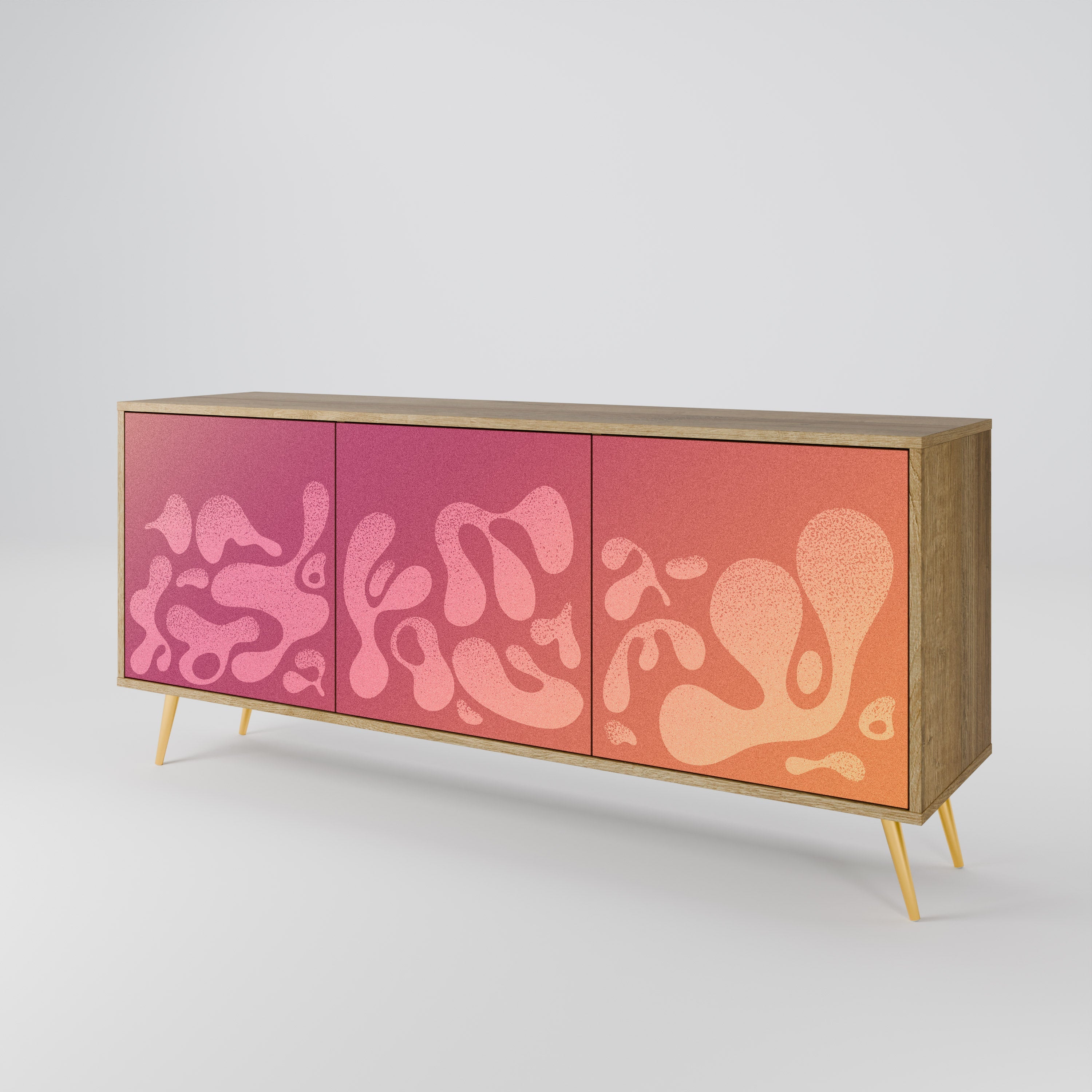 IRREGULAR PINK 3-türiges Sideboard in Eichenoptik