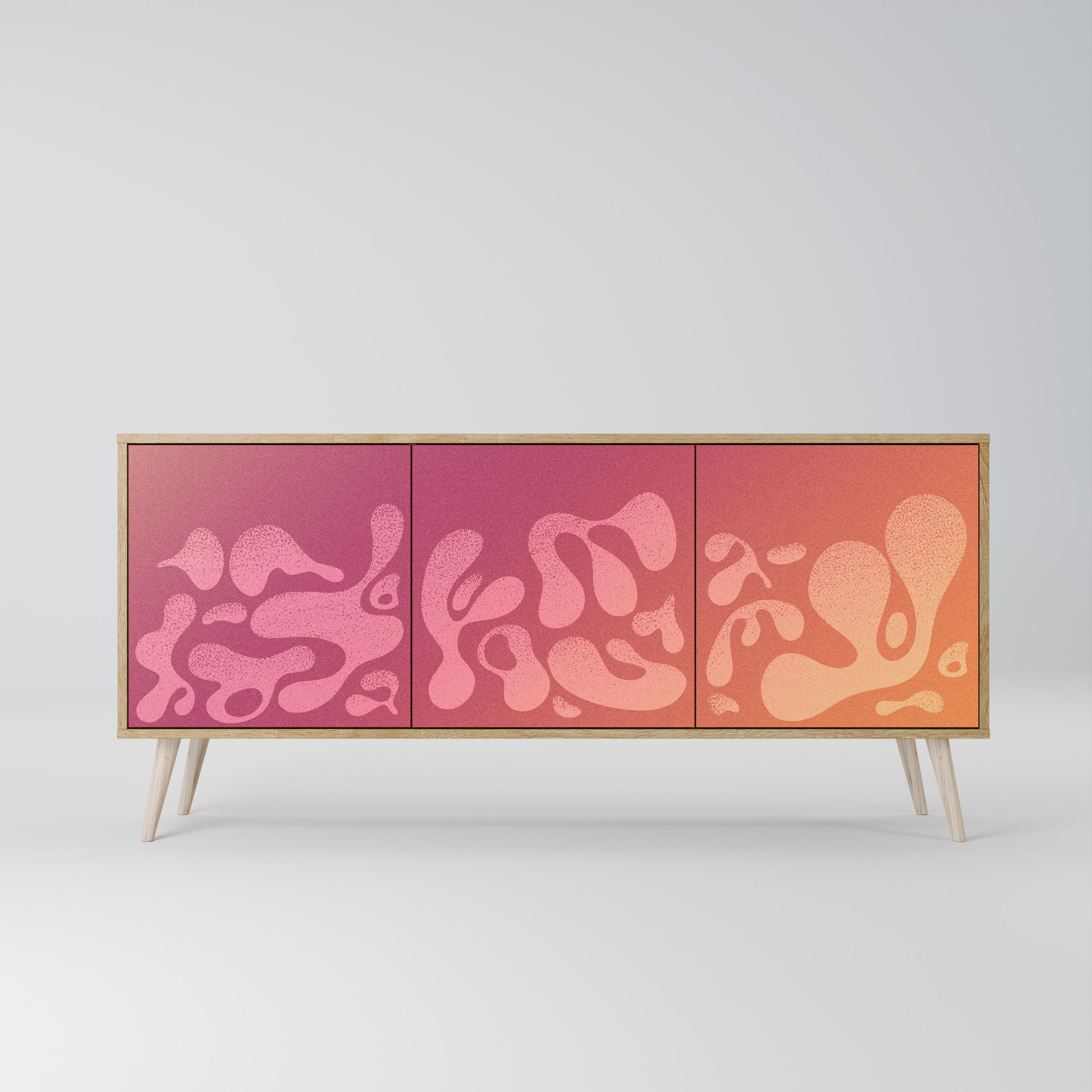 IRREGULAR PINK 3-türiges Sideboard in Eichenoptik