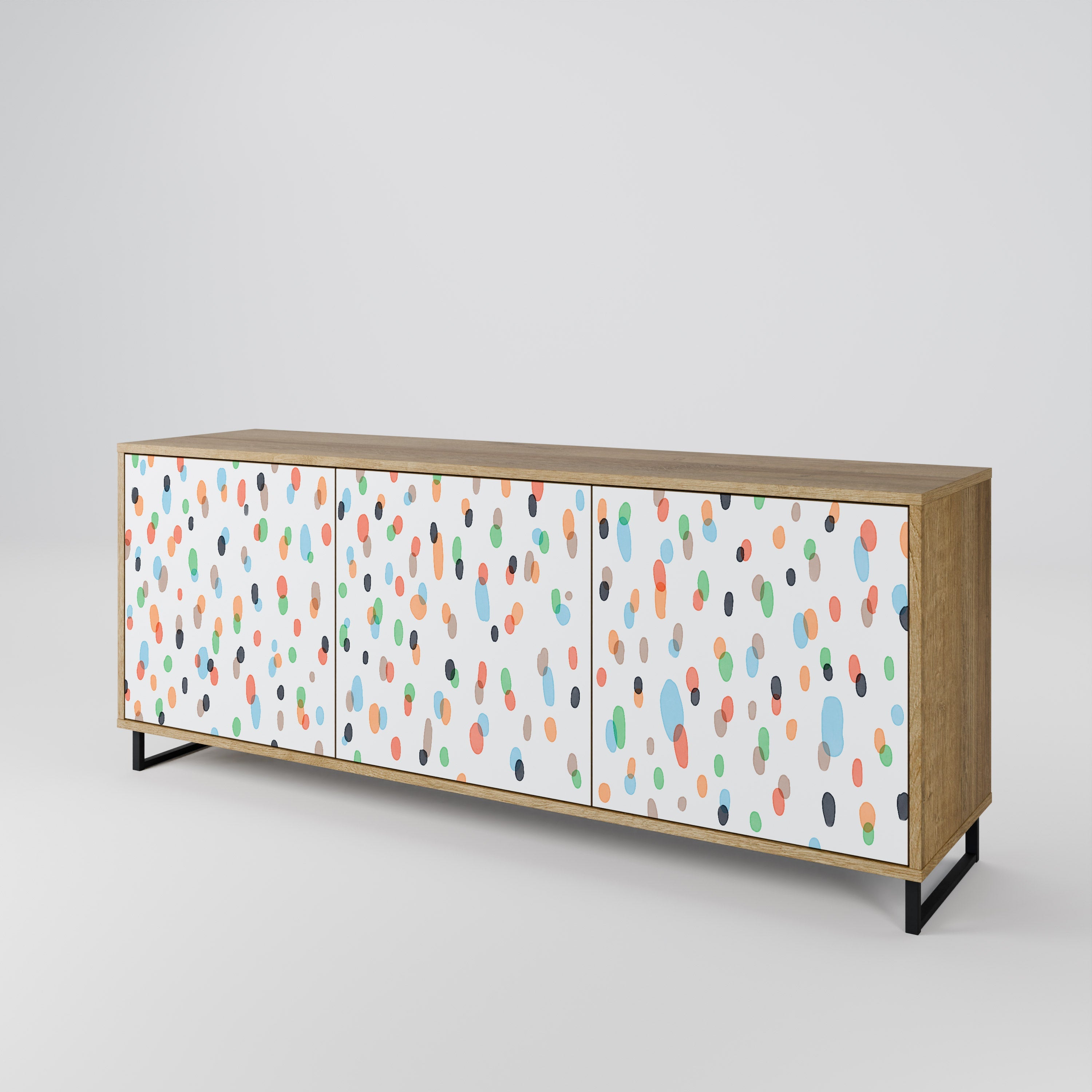ENERGETIC SPOTS 3-türiges Sideboard in Eichenoptik