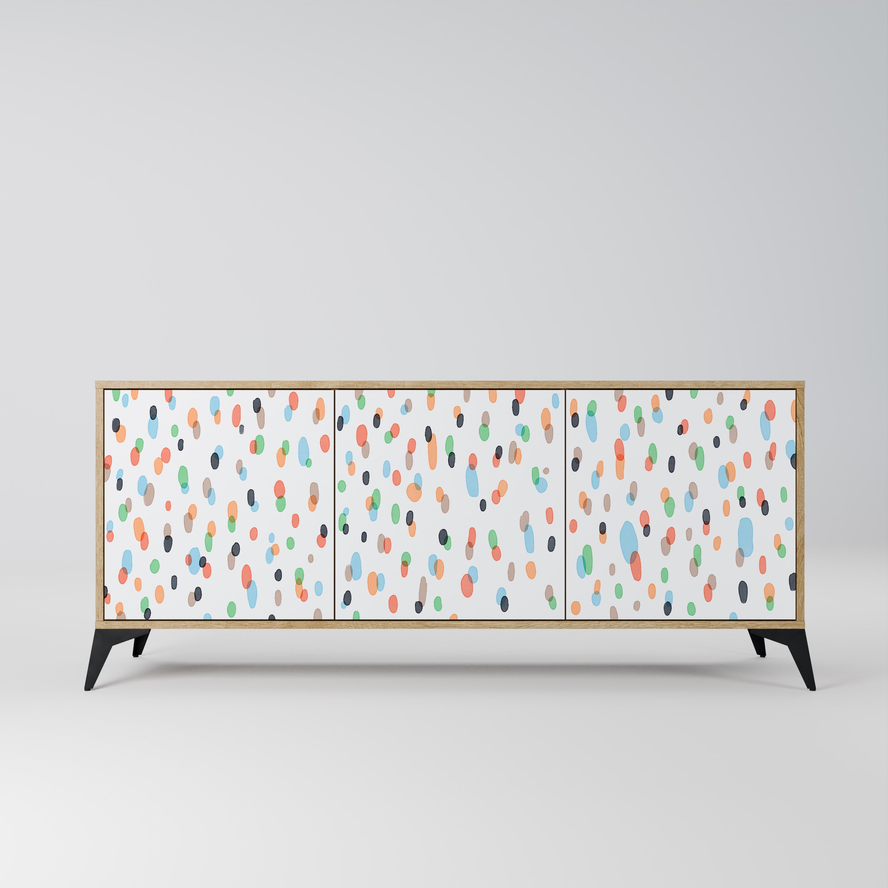 ENERGETIC SPOTS 3-türiges Sideboard in Eichenoptik