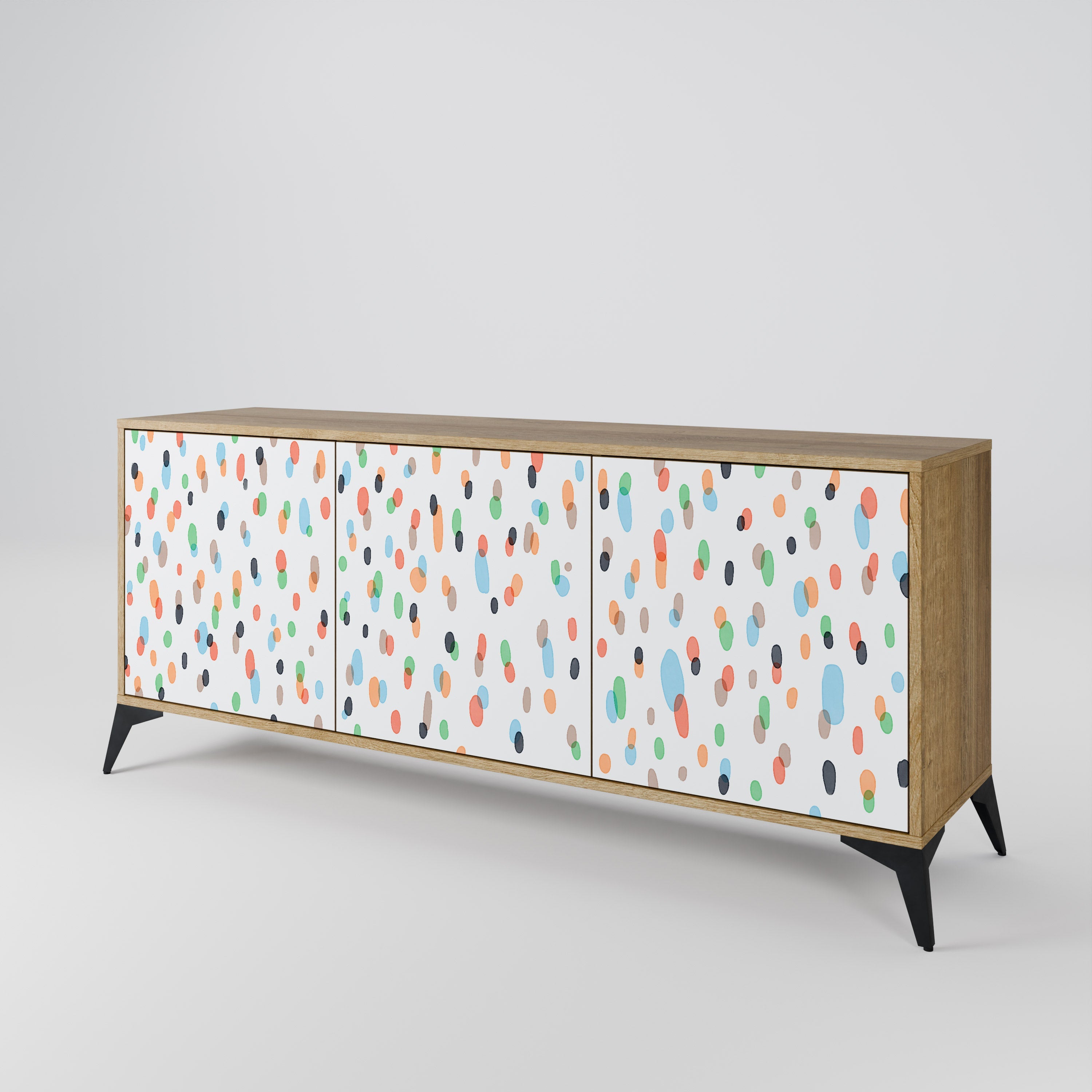 ENERGETIC SPOTS 3-türiges Sideboard in Eichenoptik