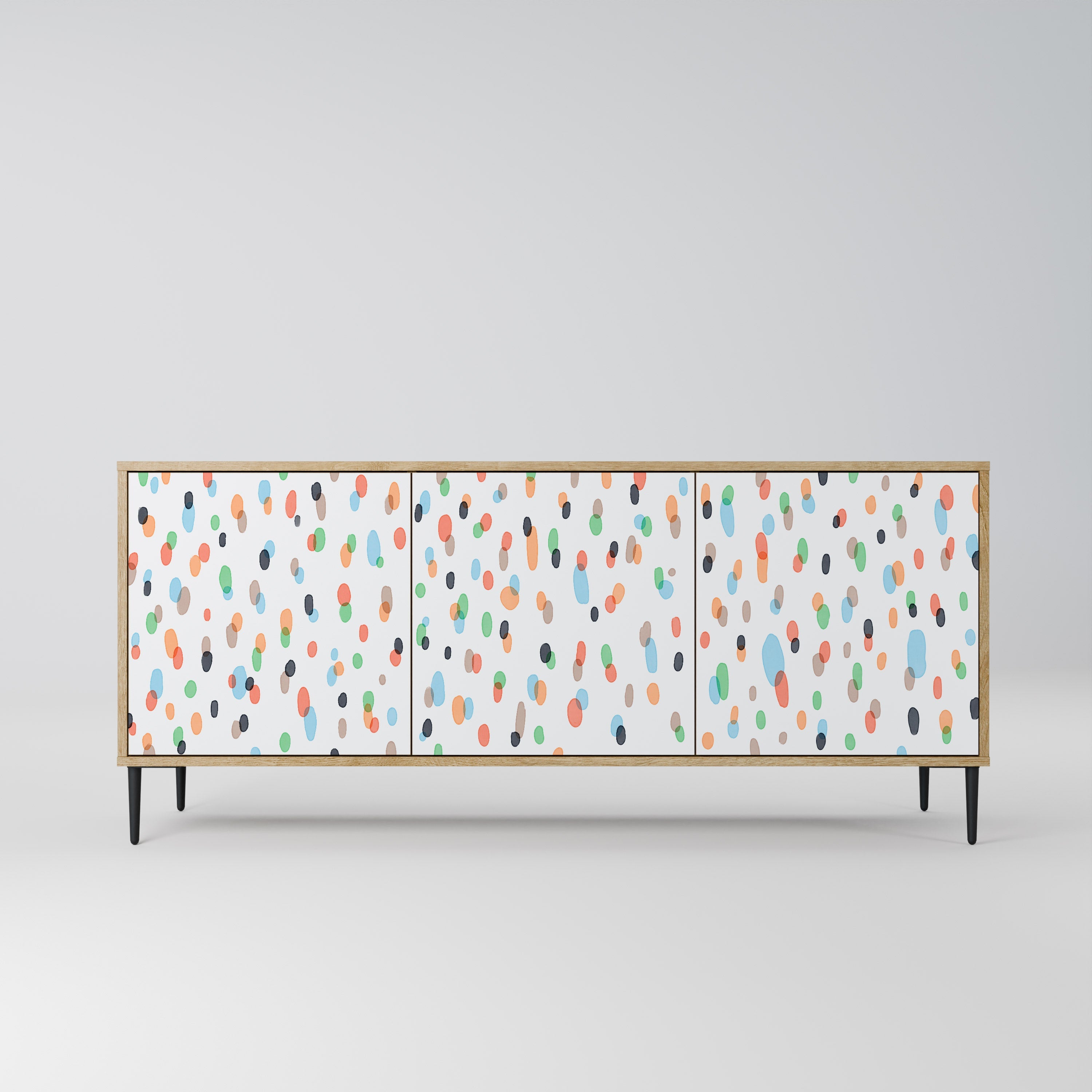 ENERGETIC SPOTS 3-türiges Sideboard in Eichenoptik