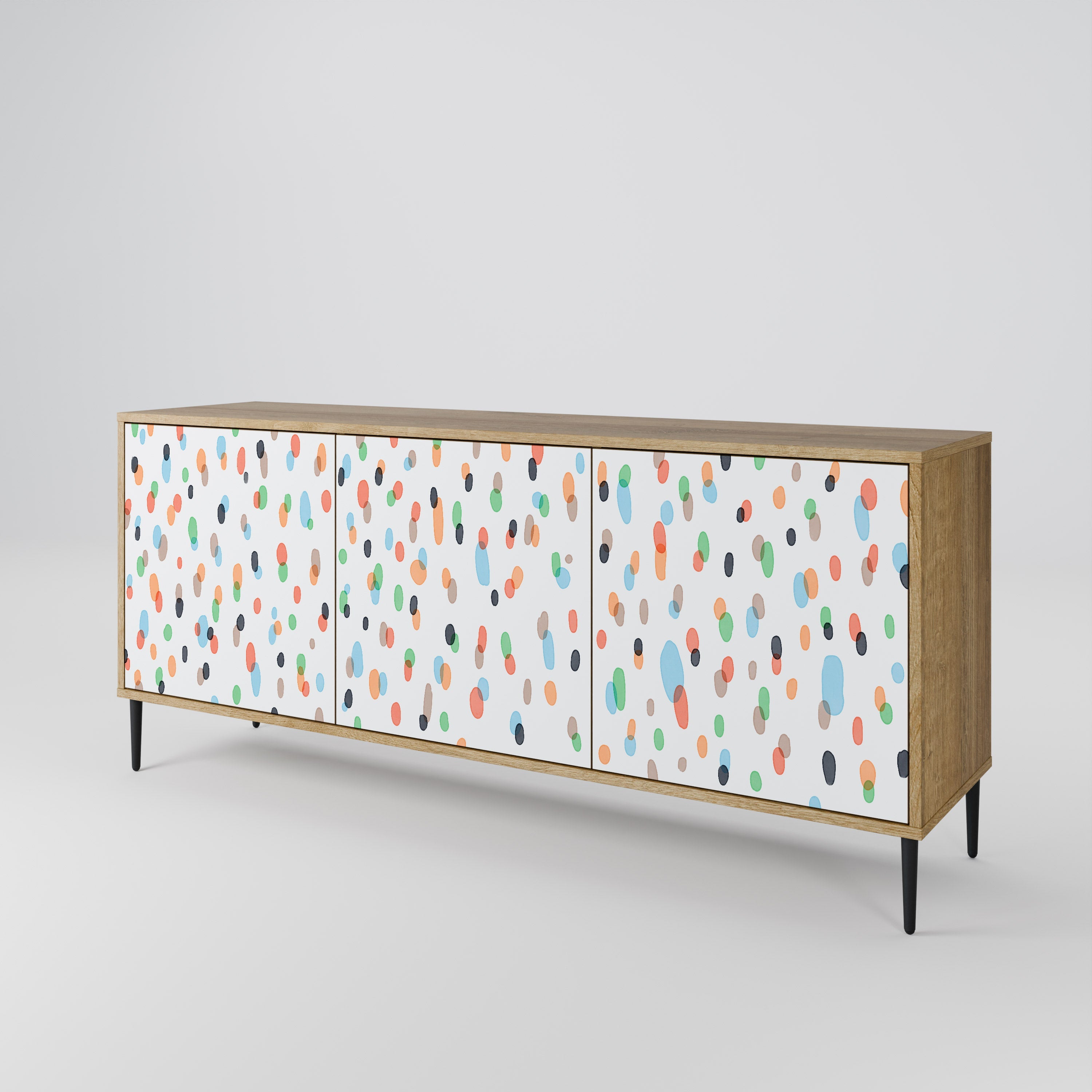 ENERGETIC SPOTS 3-türiges Sideboard in Eichenoptik