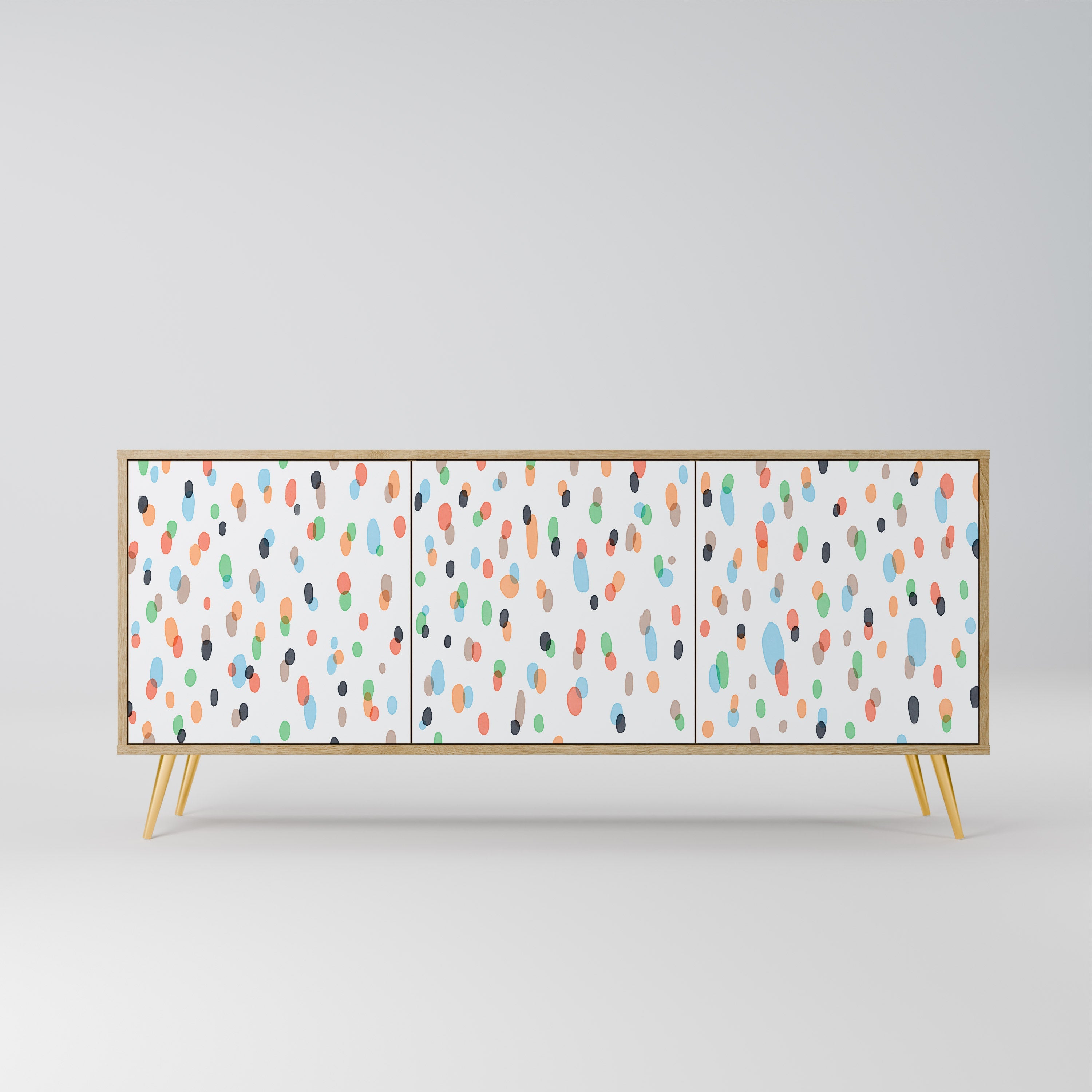 ENERGETIC SPOTS 3-türiges Sideboard in Eichenoptik