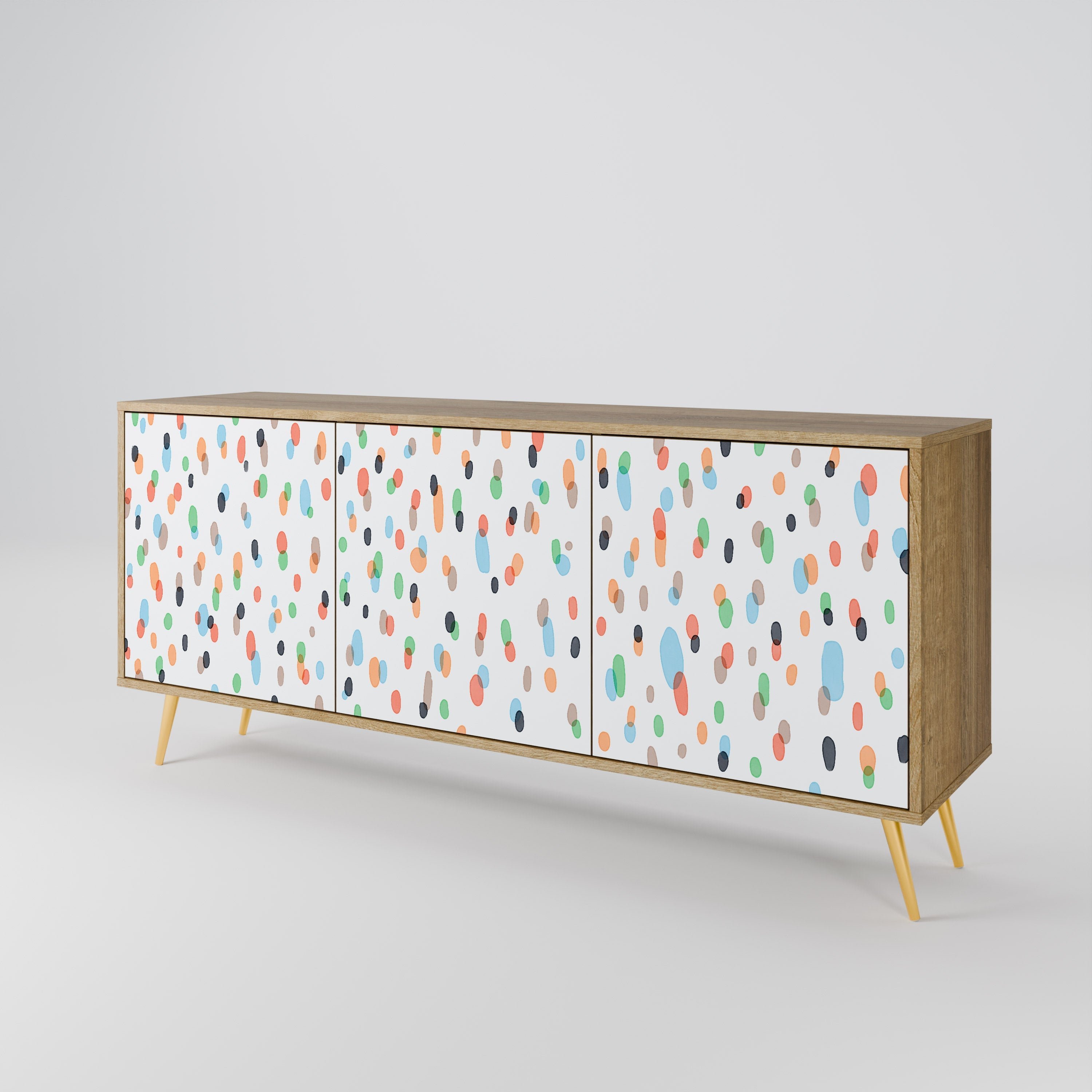 ENERGETIC SPOTS 3-türiges Sideboard in Eichenoptik