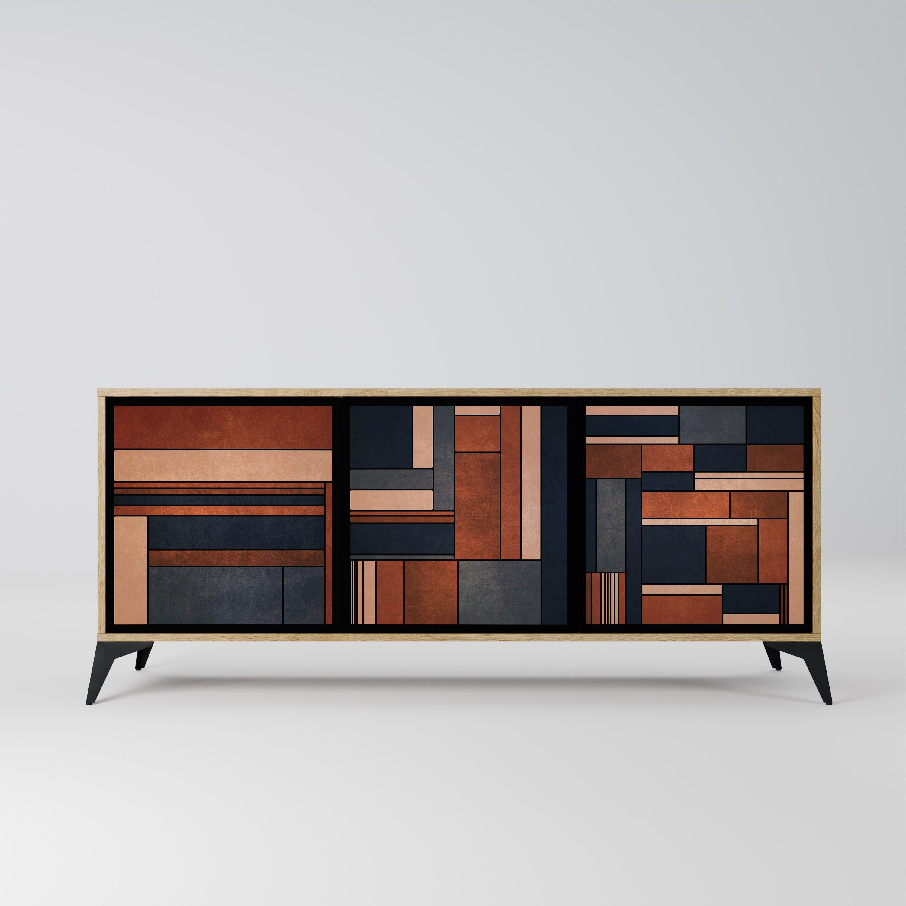 INTREPID FORMATION 3-türiges Sideboard in Eichenoptik