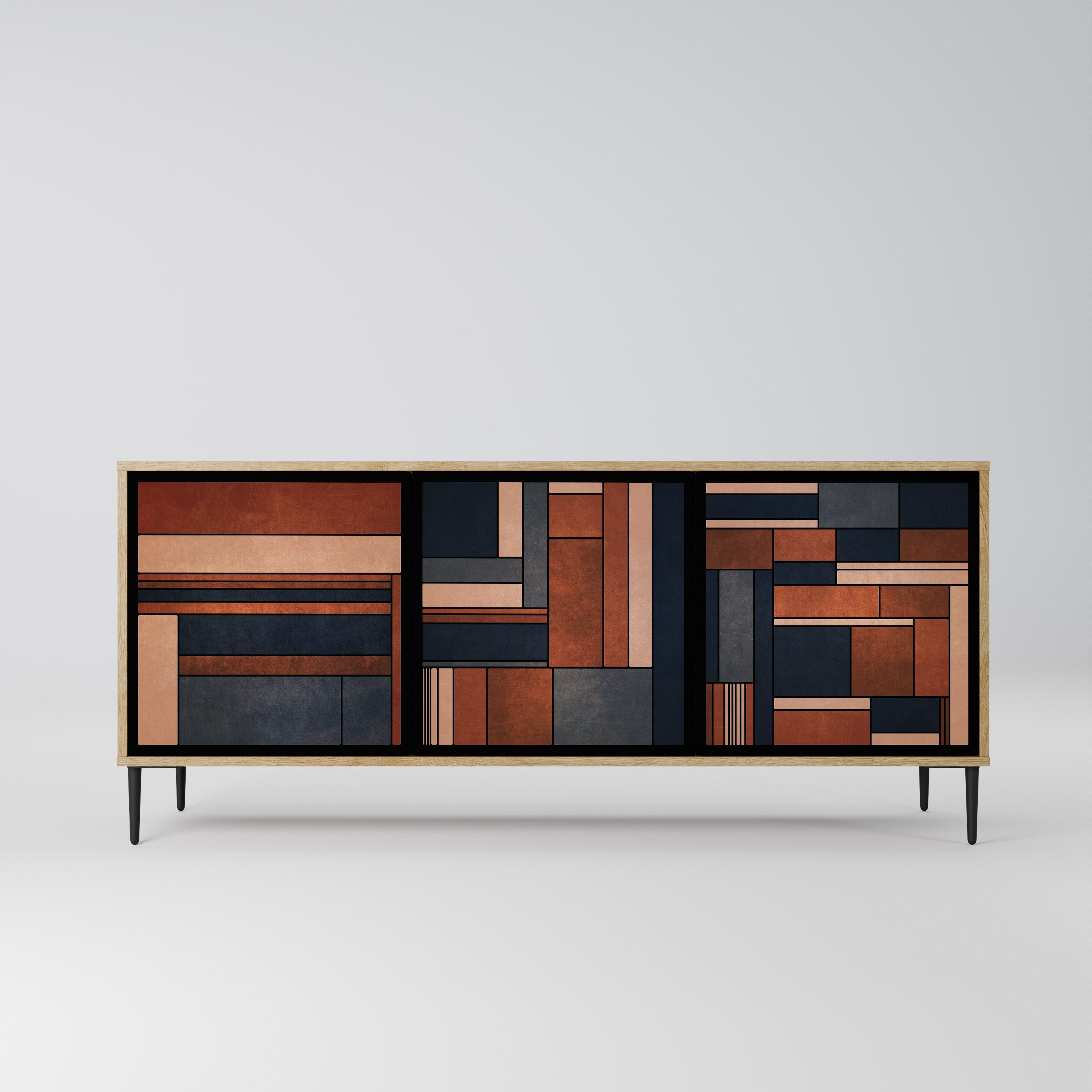 INTREPID FORMATION 3-türiges Sideboard in Eichenoptik