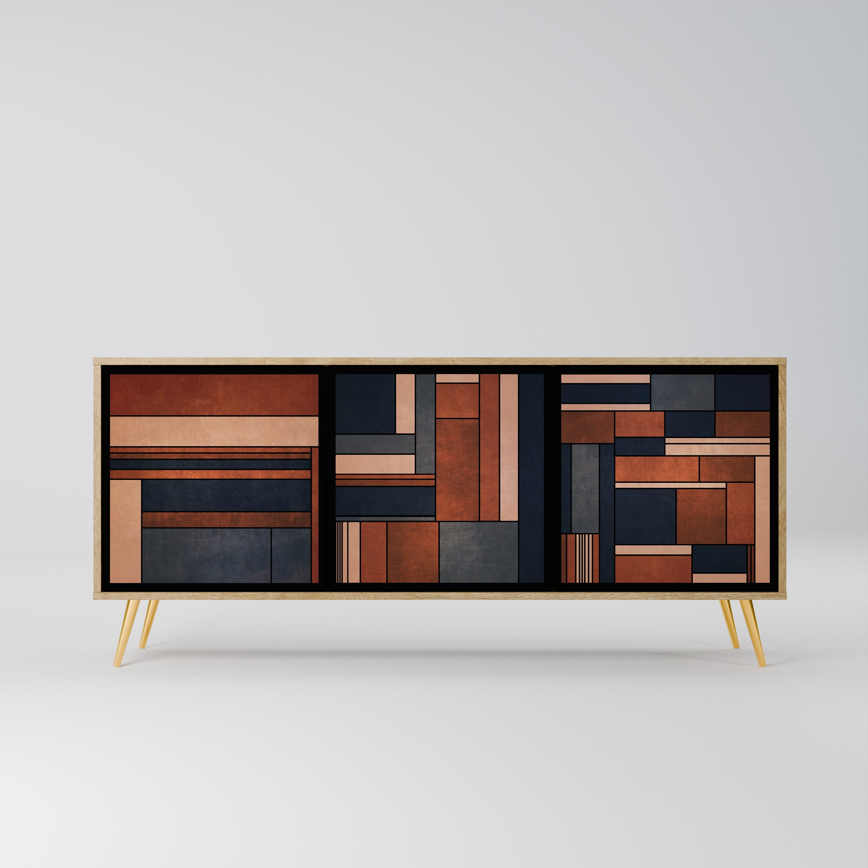 INTREPID FORMATION 3-türiges Sideboard in Eichenoptik