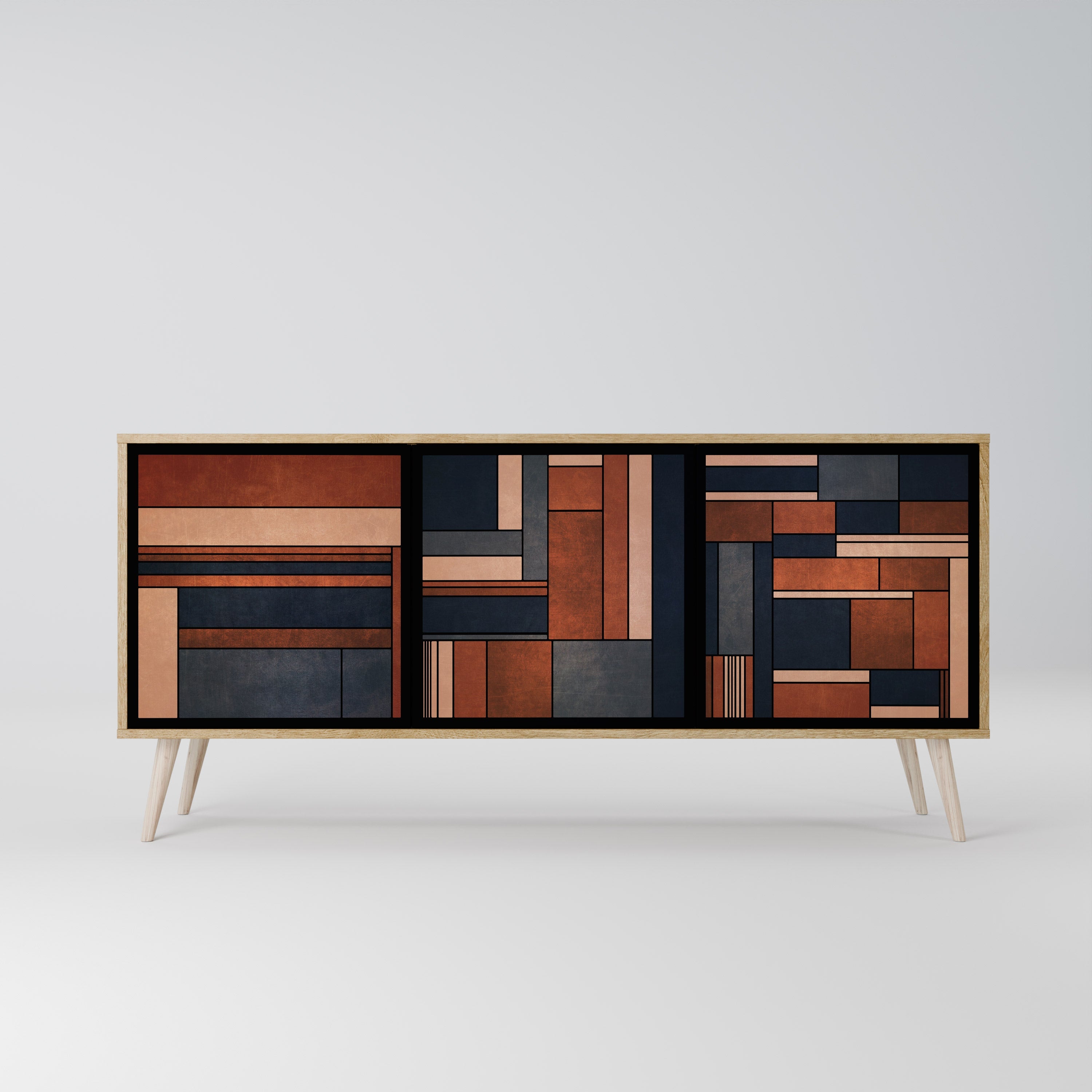 INTREPID FORMATION 3-türiges Sideboard in Eichenoptik