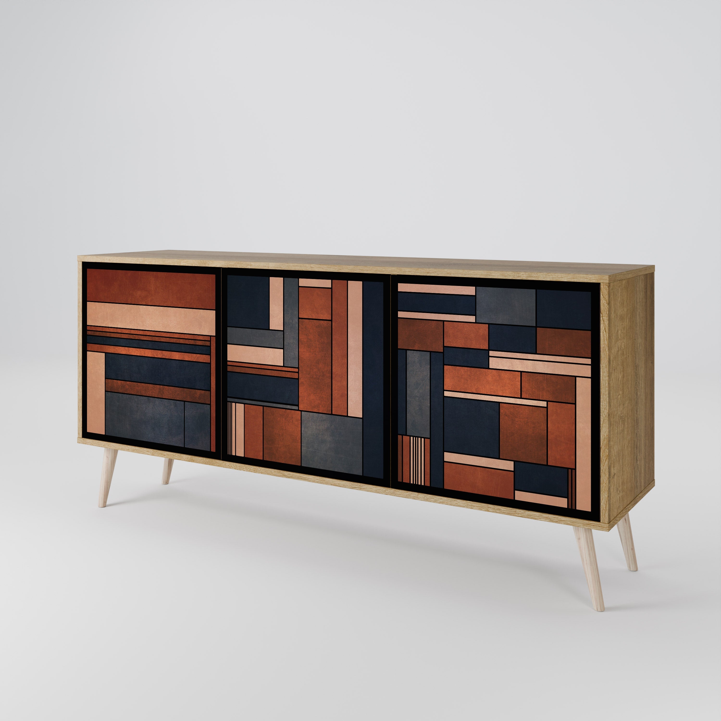 INTREPID FORMATION 3-türiges Sideboard in Eichenoptik