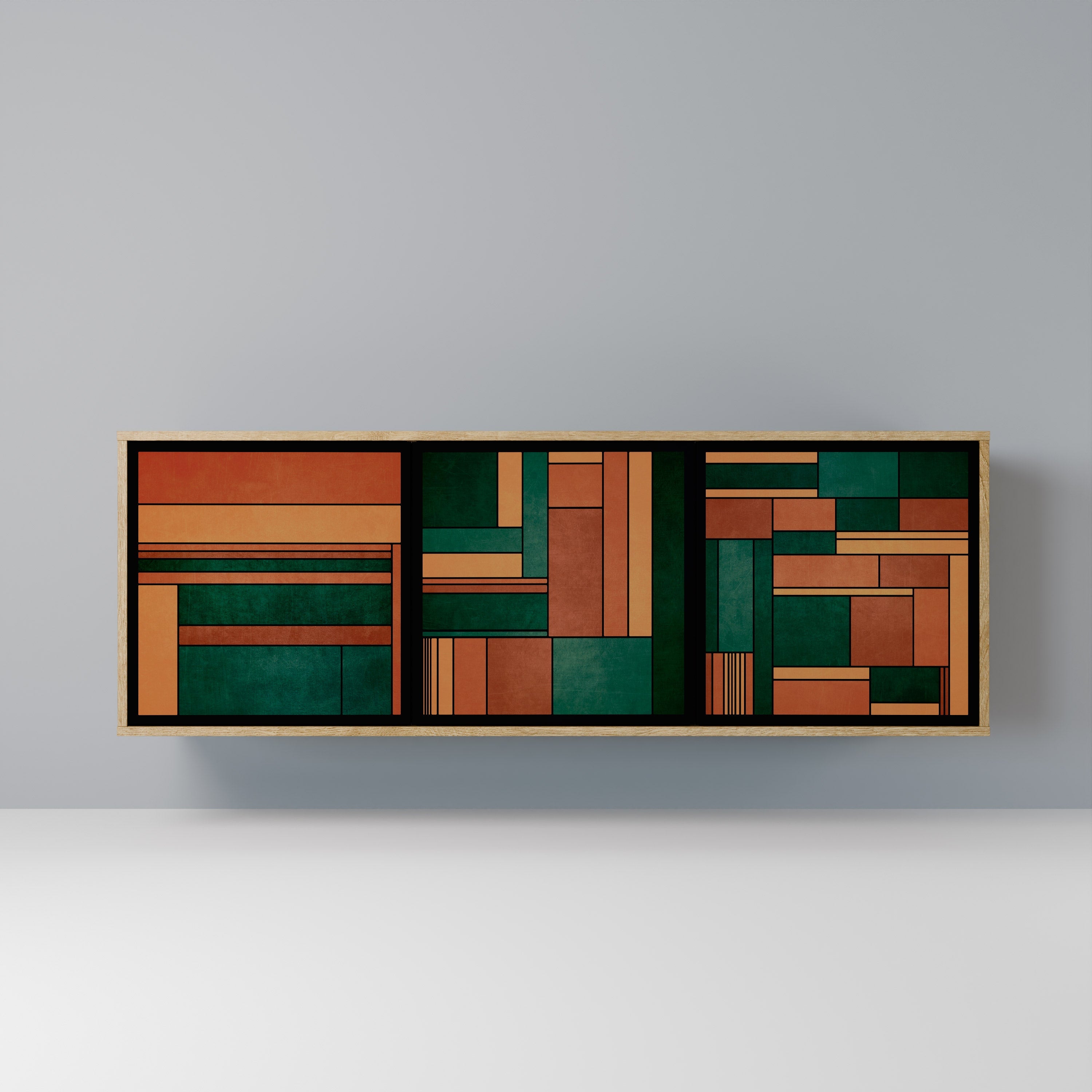 EARTHY FIGURES 3-türiges Sideboard in Eichenoptik