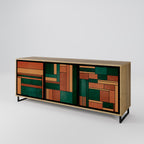 EARTHY FIGURES Sideboard mit 3 Türen in Eiche-Optik