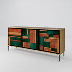 EARTHY FIGURES Sideboard mit 3 Türen in Eiche-Optik