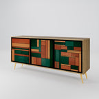 EARTHY FIGURES Sideboard mit 3 Türen in Eiche-Optik
