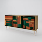 EARTHY FIGURES Sideboard mit 3 Türen in Eiche-Optik