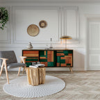 EARTHY FIGURES Sideboard mit 3 Türen in Eiche-Optik