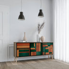 EARTHY FIGURES Sideboard mit 3 Türen in Eiche-Optik