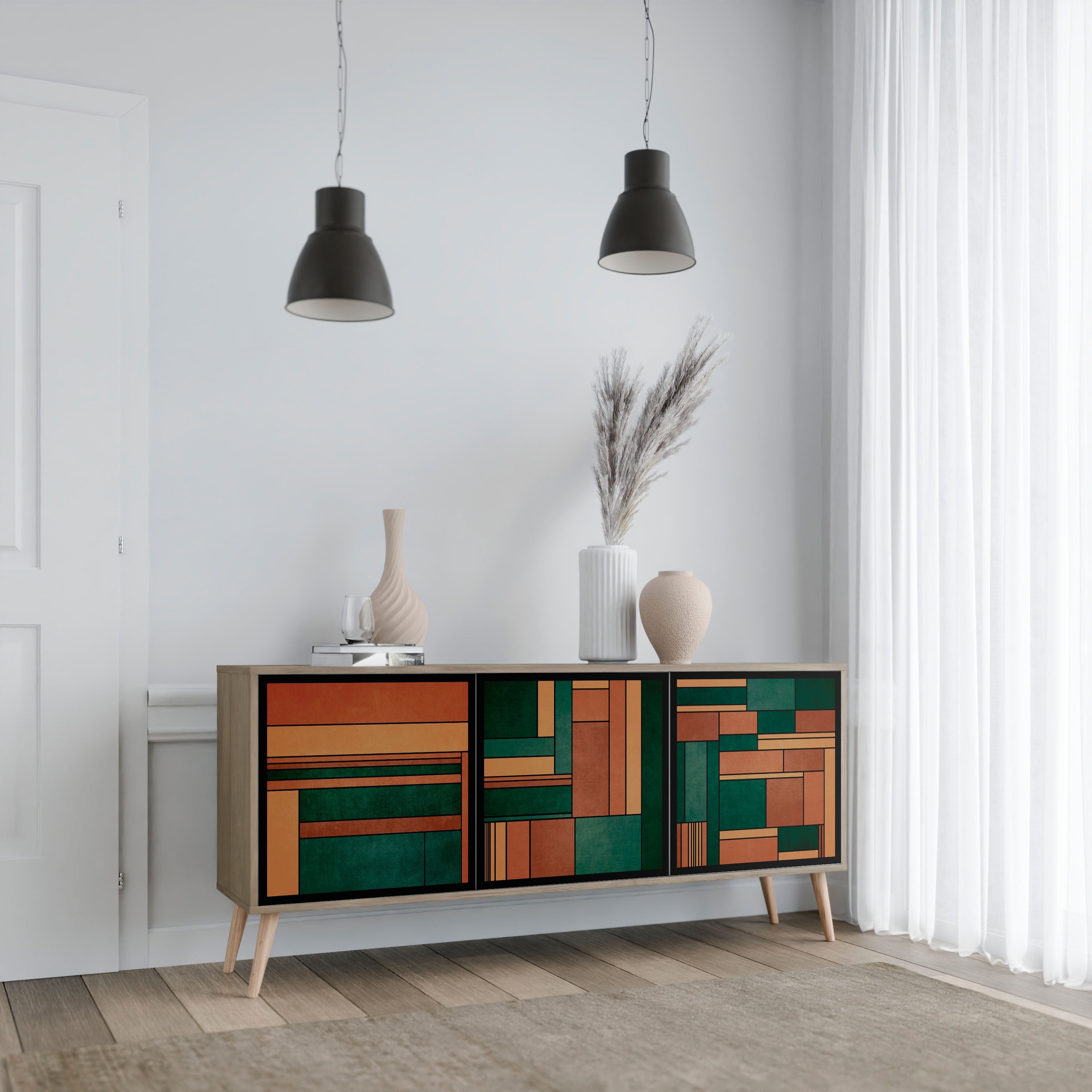 EARTHY FIGURES 3-türiges Sideboard in Eichenoptik