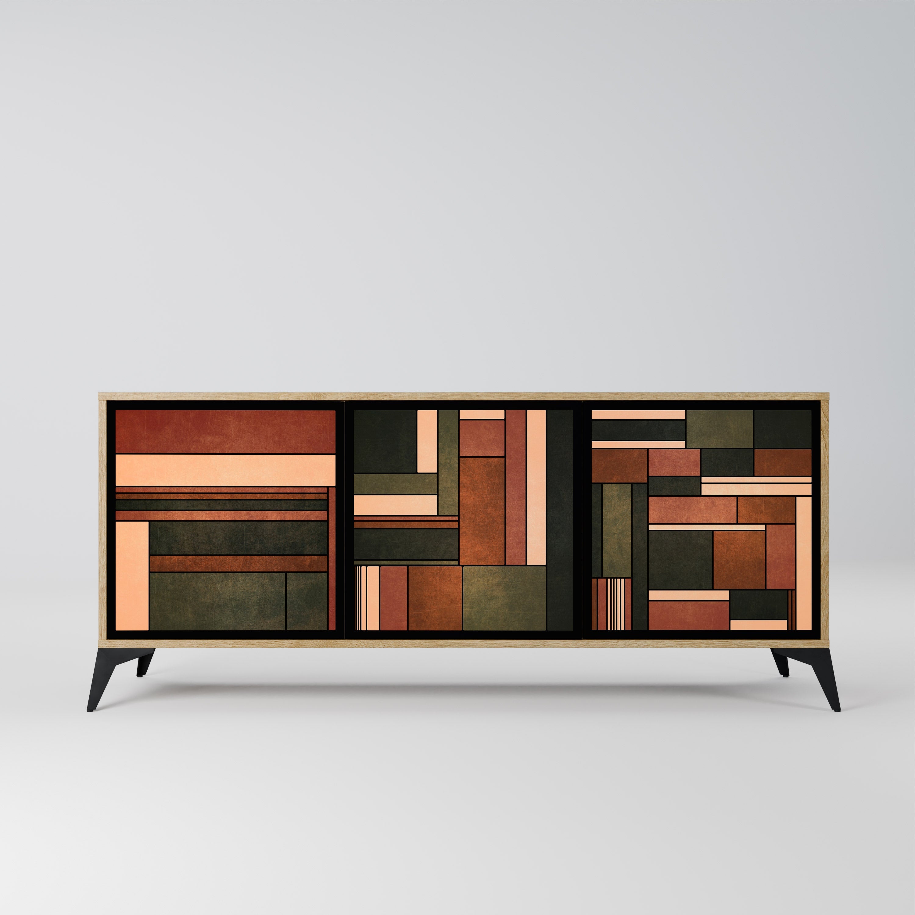 FIGURES OF NATURE 3-türiges Sideboard in Eichenoptik