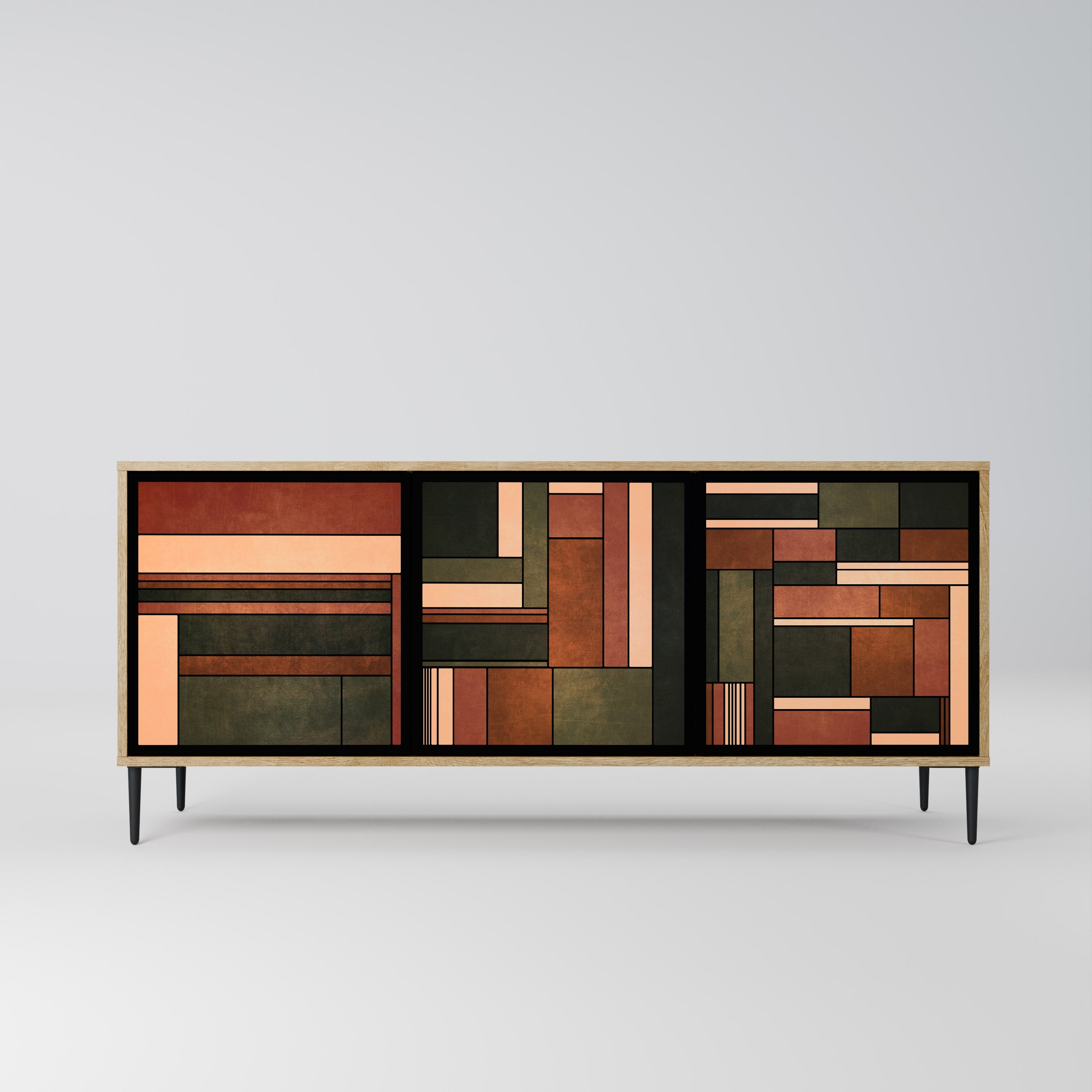 FIGURES OF NATURE 3-türiges Sideboard in Eichenoptik
