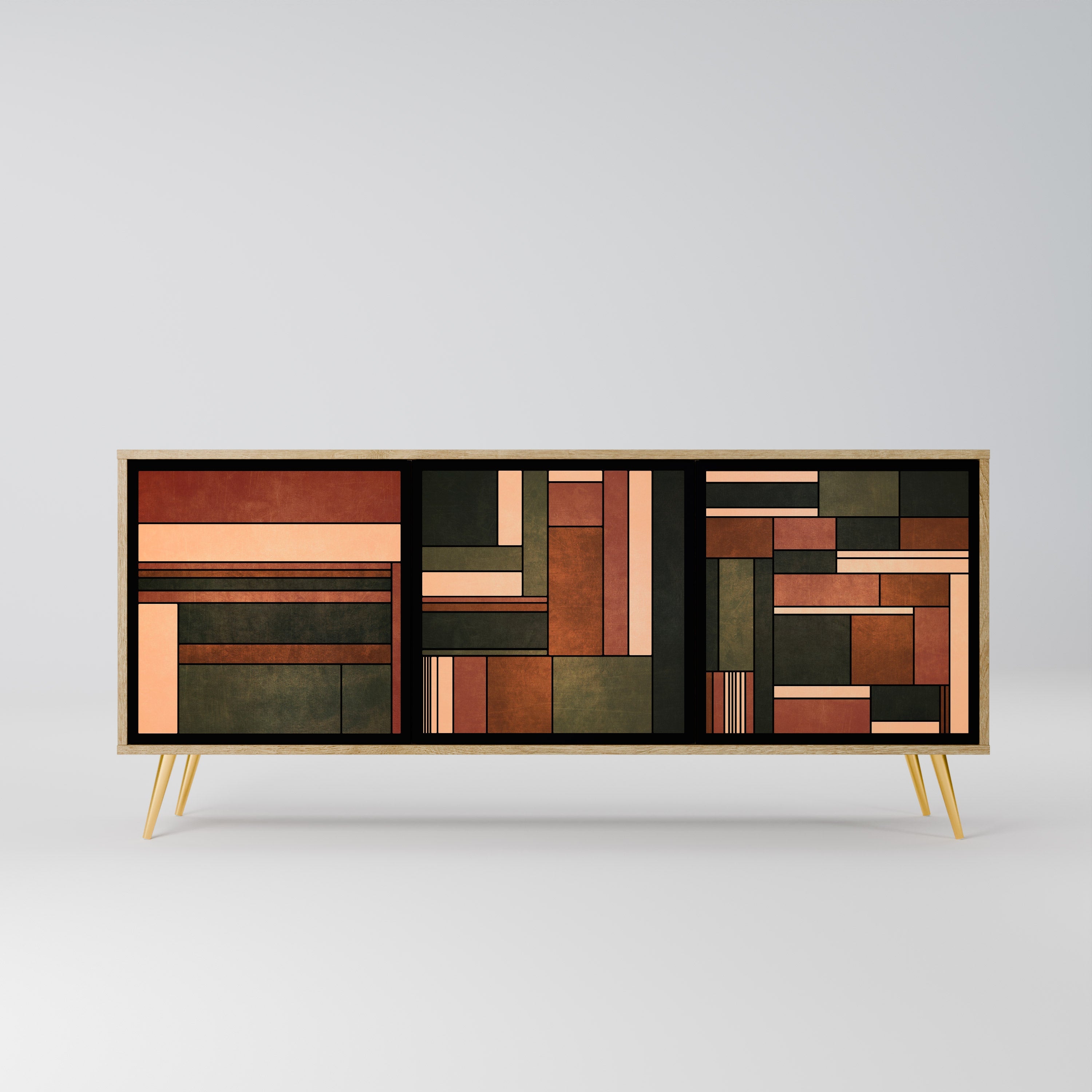 FIGURES OF NATURE 3-türiges Sideboard in Eichenoptik