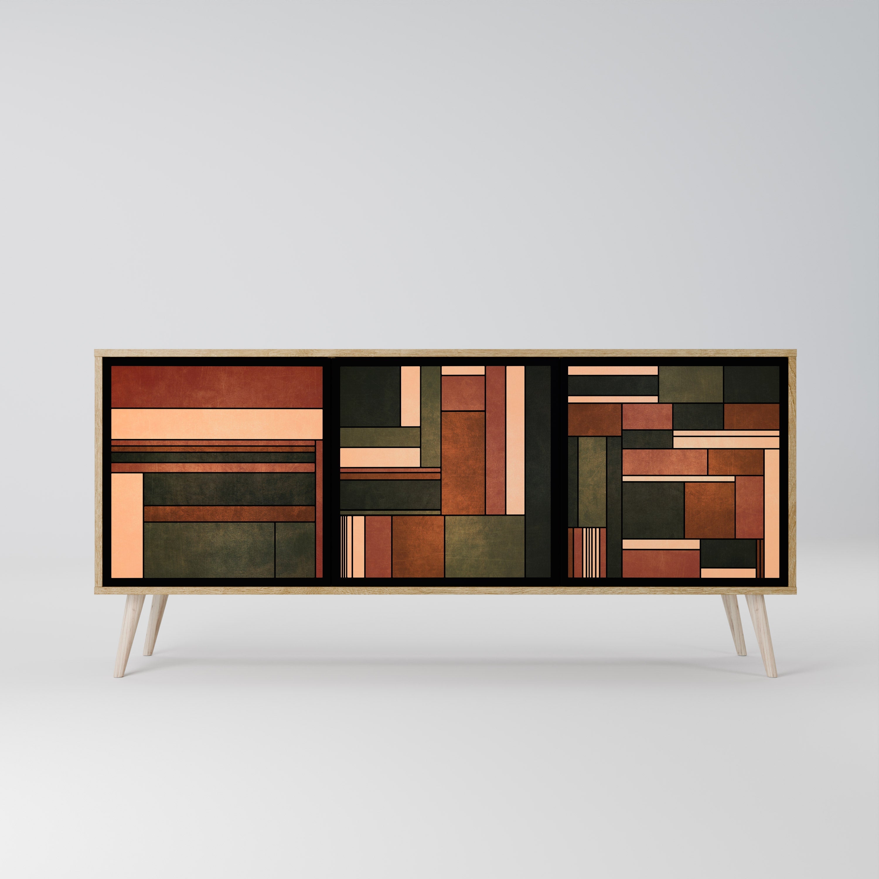 FIGURES OF NATURE 3-türiges Sideboard in Eichenoptik