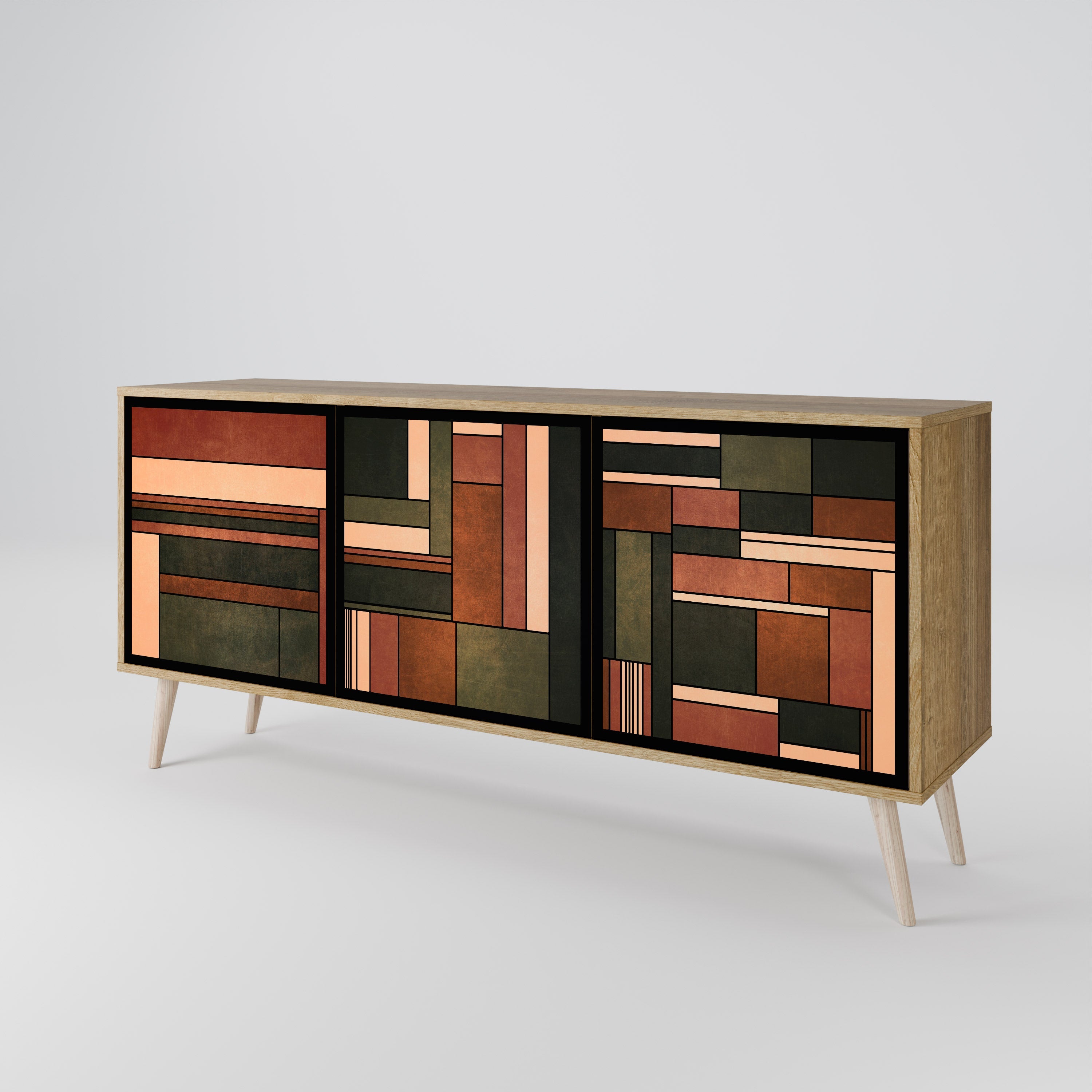 FIGURES OF NATURE 3-türiges Sideboard in Eichenoptik