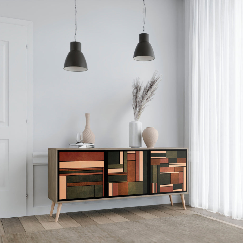 FIGURES OF NATURE 3-türiges Sideboard in Eichenoptik