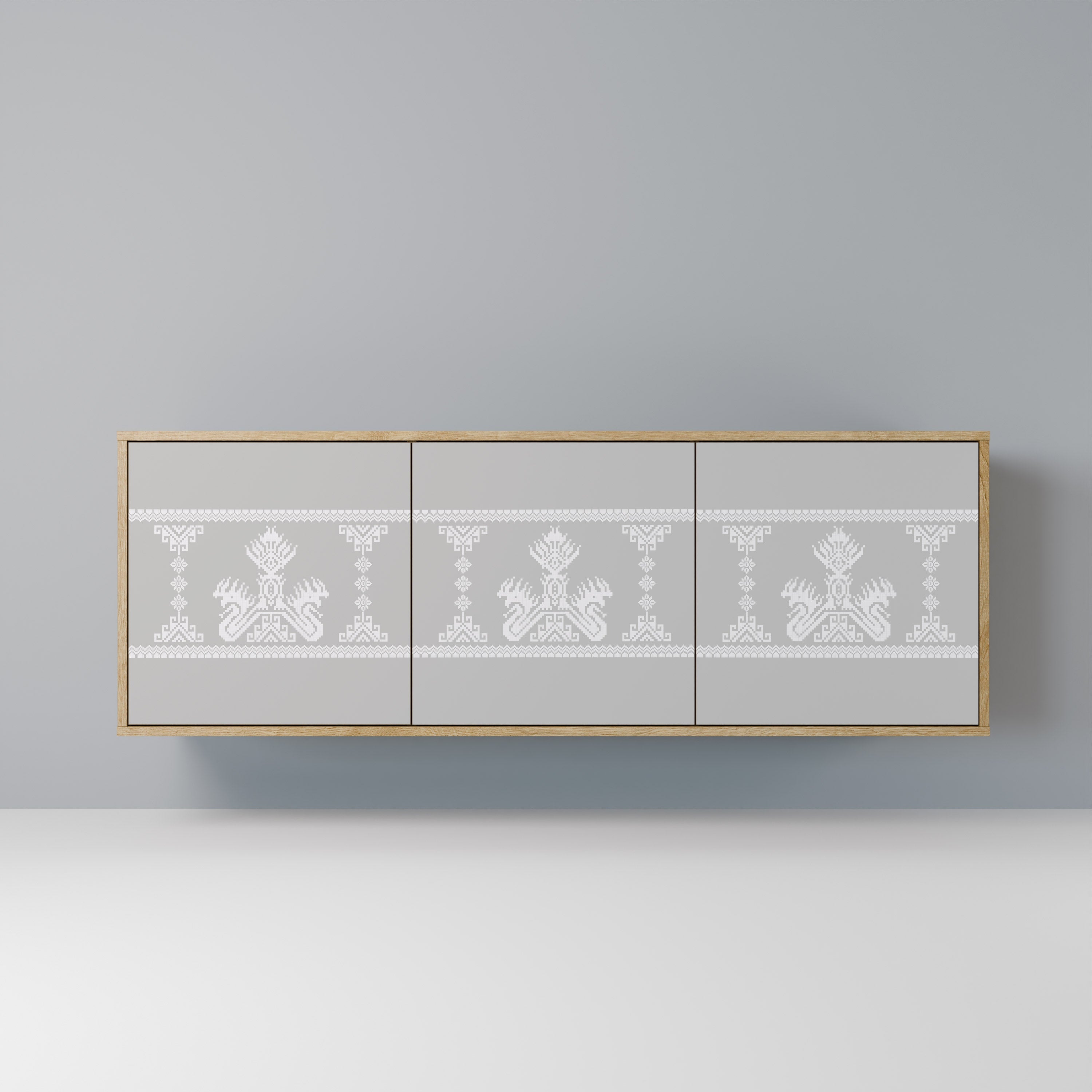 THAI GRAY 3-türiges Sideboard in Eichenoptik