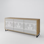 THAI GRAY 3-Door Sideboard in Oak Effect
