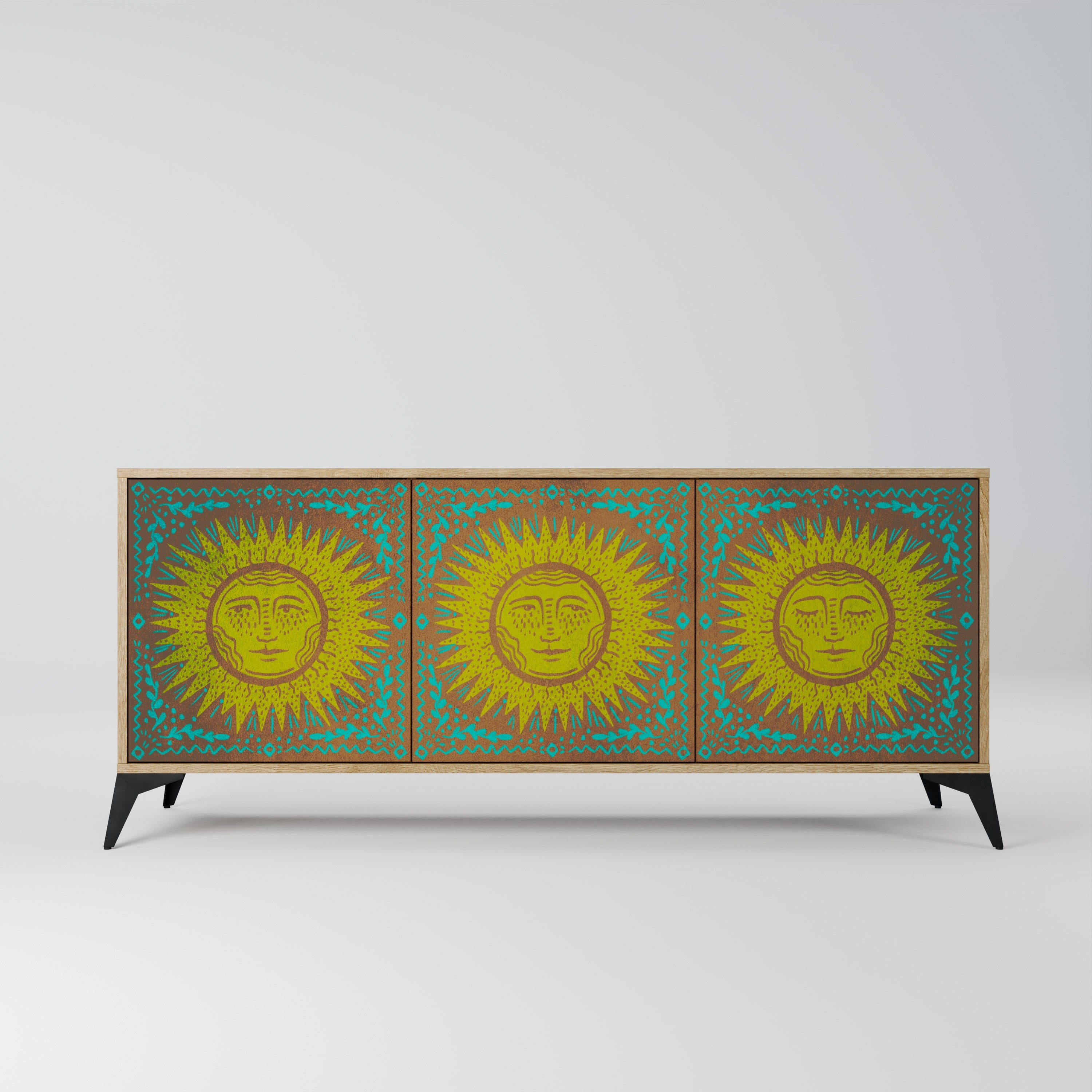SUNSHINE EULOGY 3-türiges Sideboard in Eichenoptik