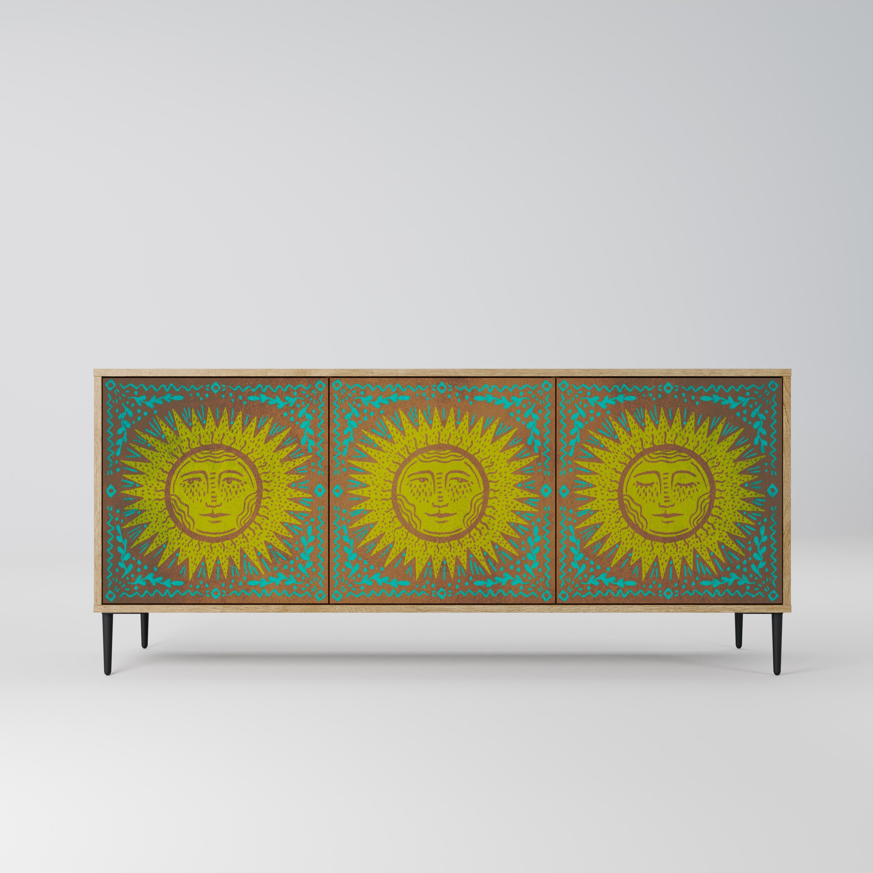 SUNSHINE EULOGY 3-türiges Sideboard in Eichenoptik