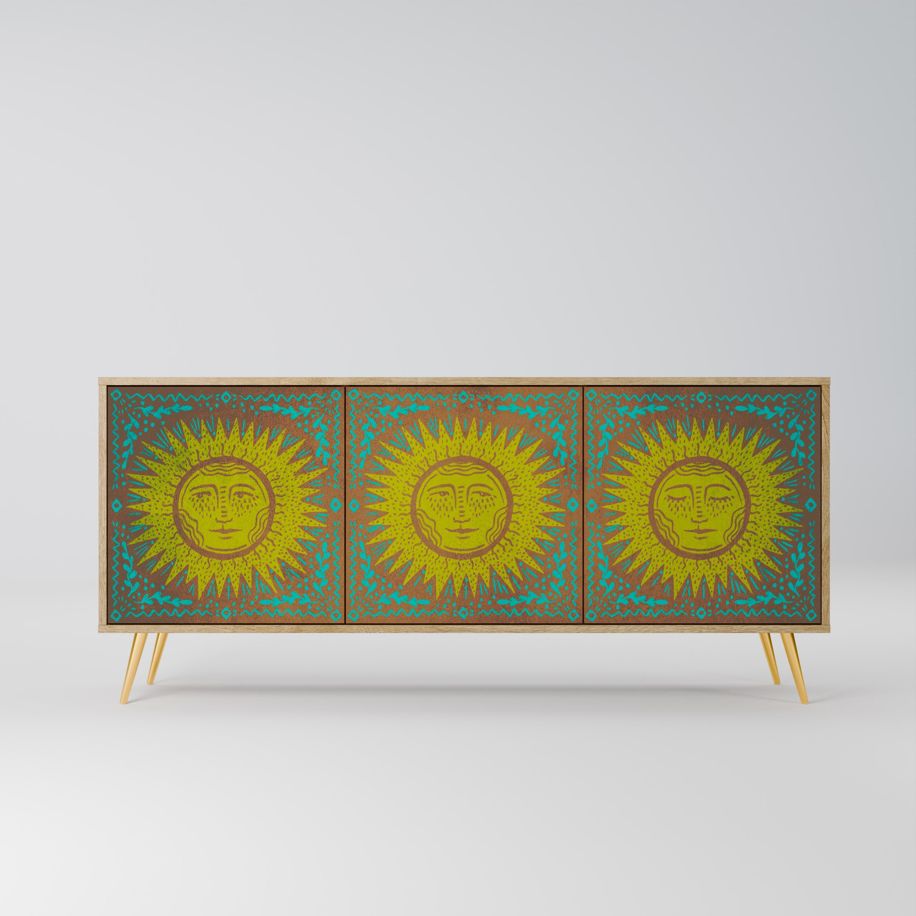 SUNSHINE EULOGY 3-türiges Sideboard in Eichenoptik