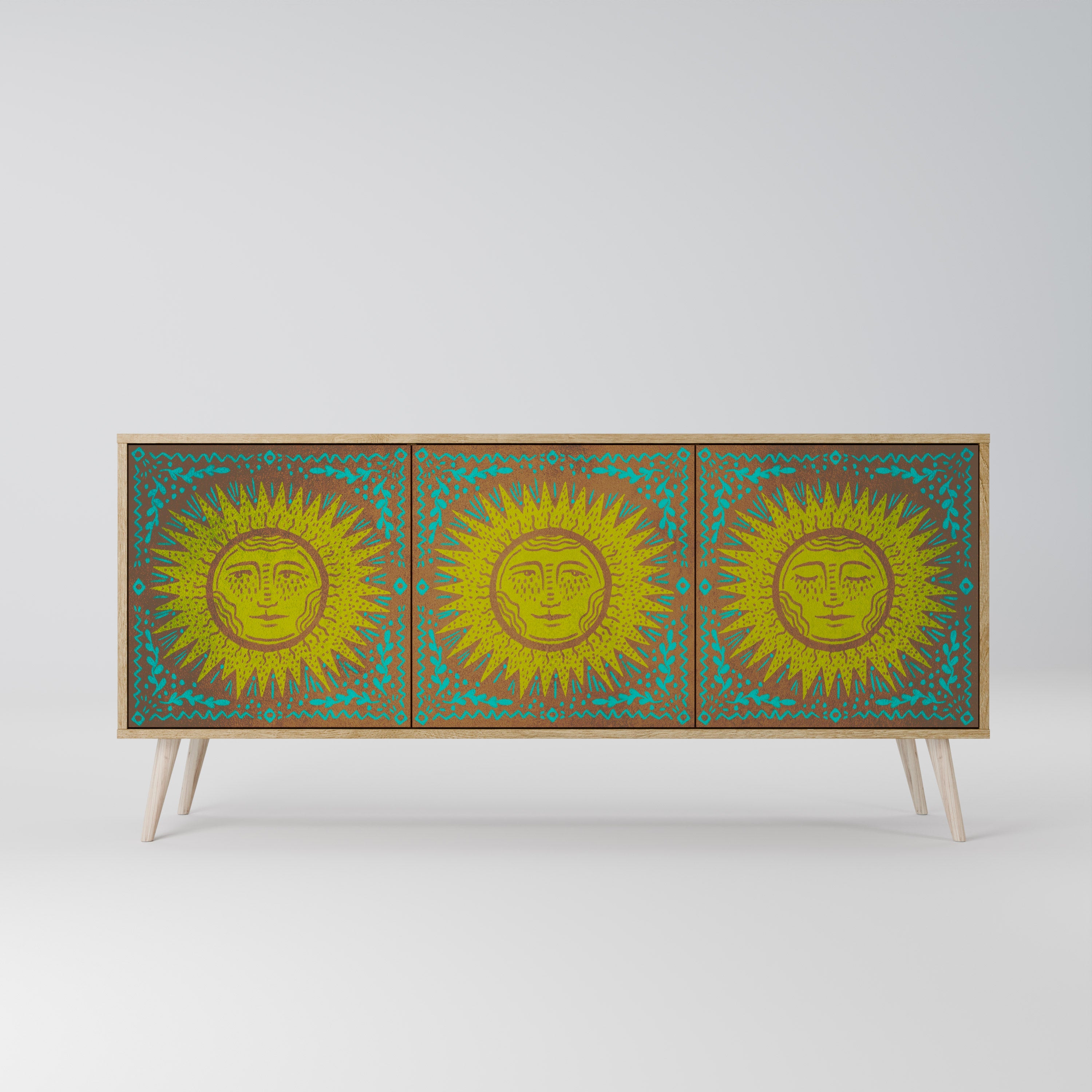 SUNSHINE EULOGY 3-türiges Sideboard in Eichenoptik