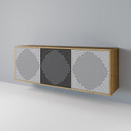 POLYGON ILLUSION 3-Door Sideboard in Oak Effect