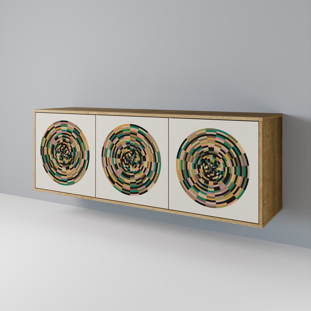 GREEN CIRCLES 3-türiges Sideboard in Eichenoptik