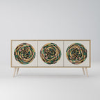 GREEN CIRCLES Sideboard mit 3 Türen in Eiche-Optik