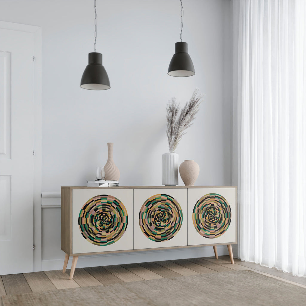 GREEN CIRCLES 3-türiges Sideboard in Eichenoptik