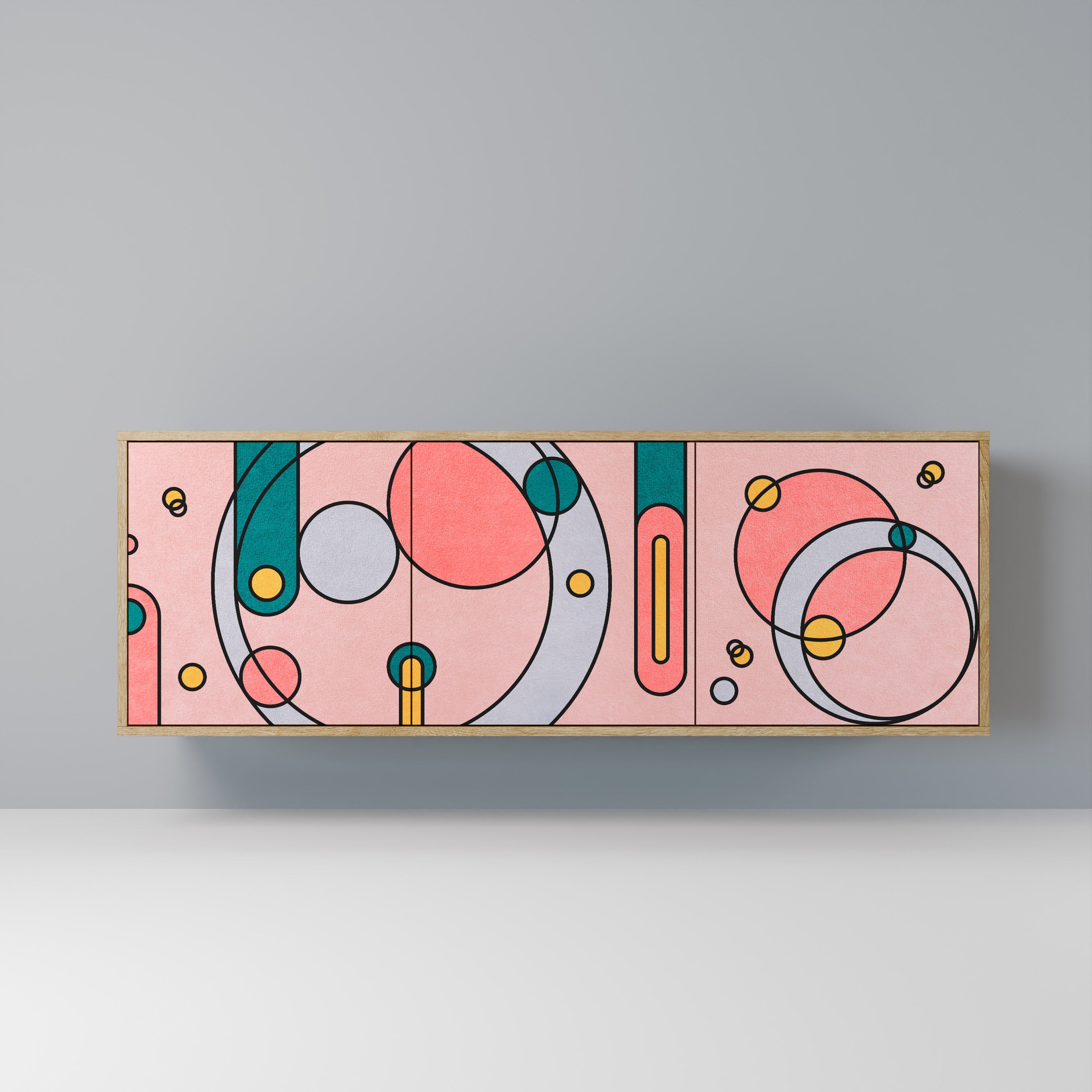 GOSSAMER ECHOES 3-türiges Sideboard in Eichenoptik