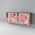 GOSSAMER ECHOES Sideboard mit 3 Türen in Eiche-Optik