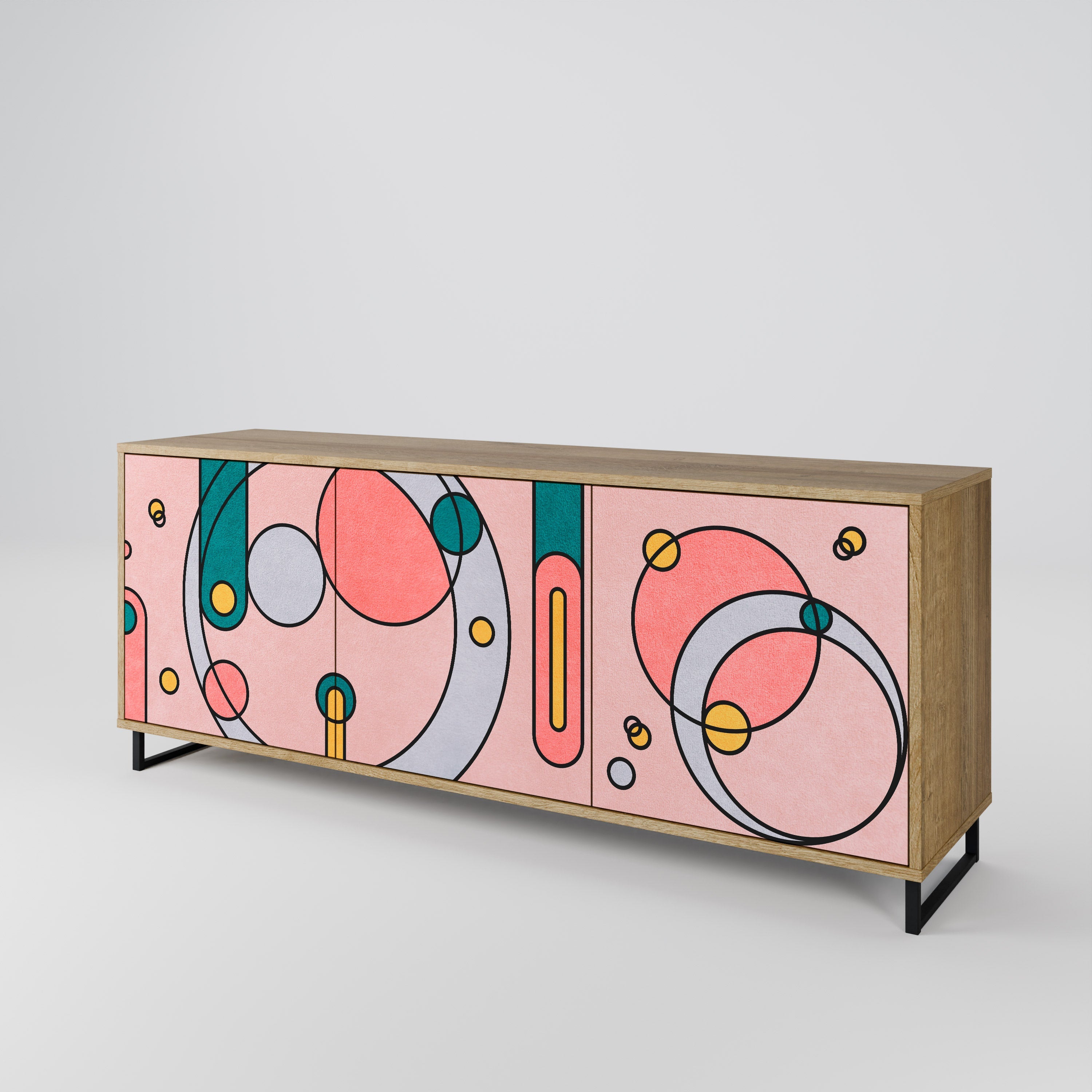 GOSSAMER ECHOES 3-türiges Sideboard in Eichenoptik