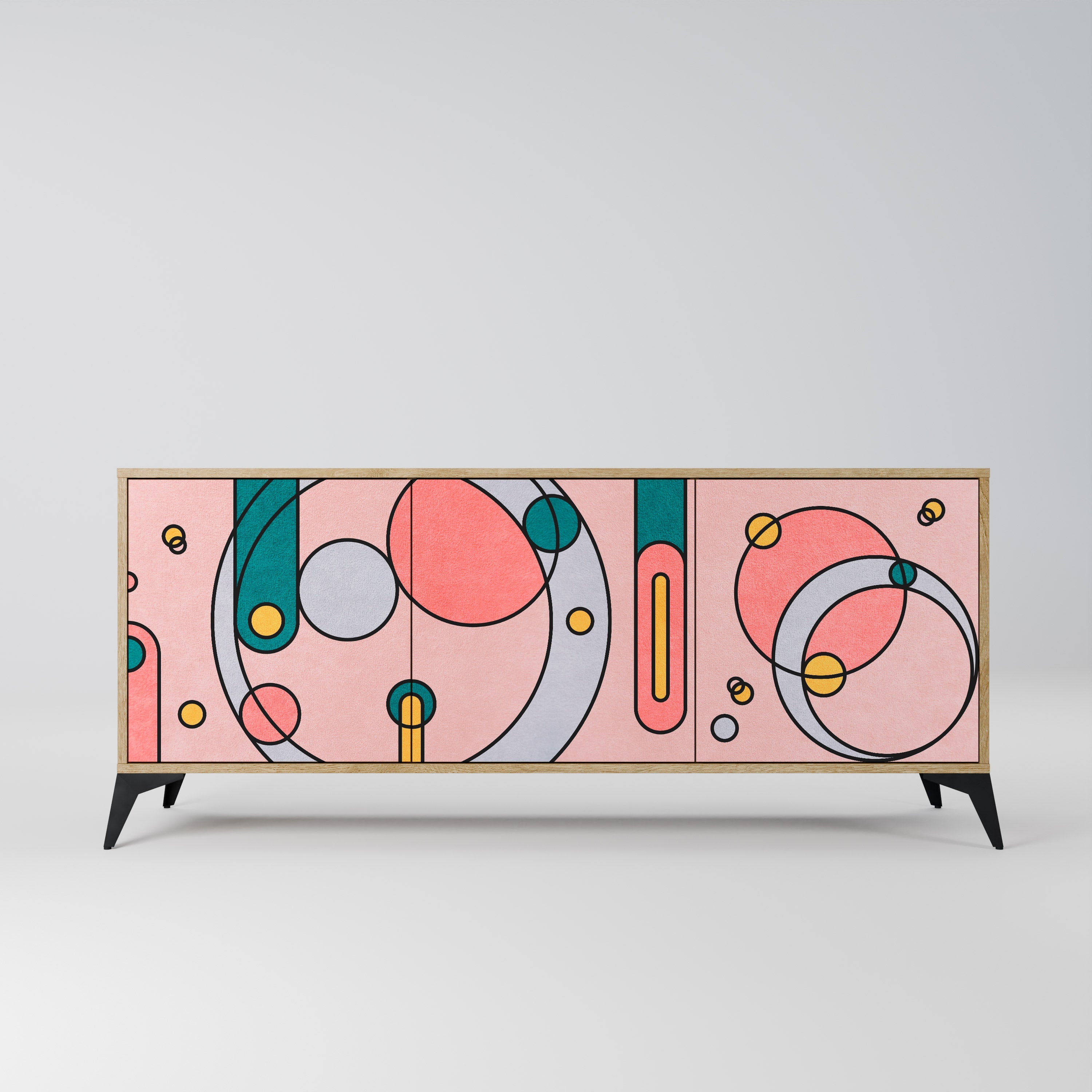 GOSSAMER ECHOES 3-türiges Sideboard in Eichenoptik
