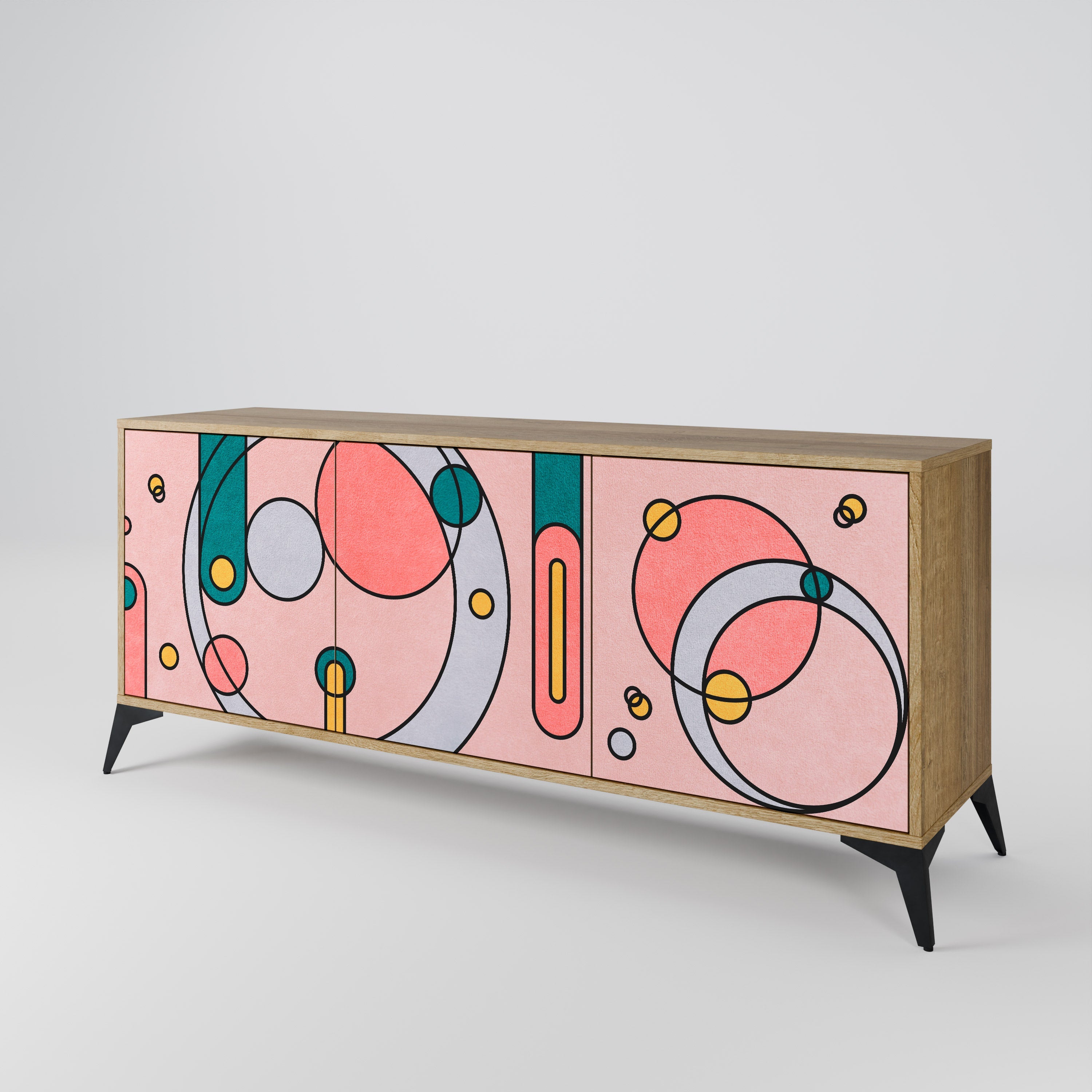 GOSSAMER ECHOES 3-türiges Sideboard in Eichenoptik