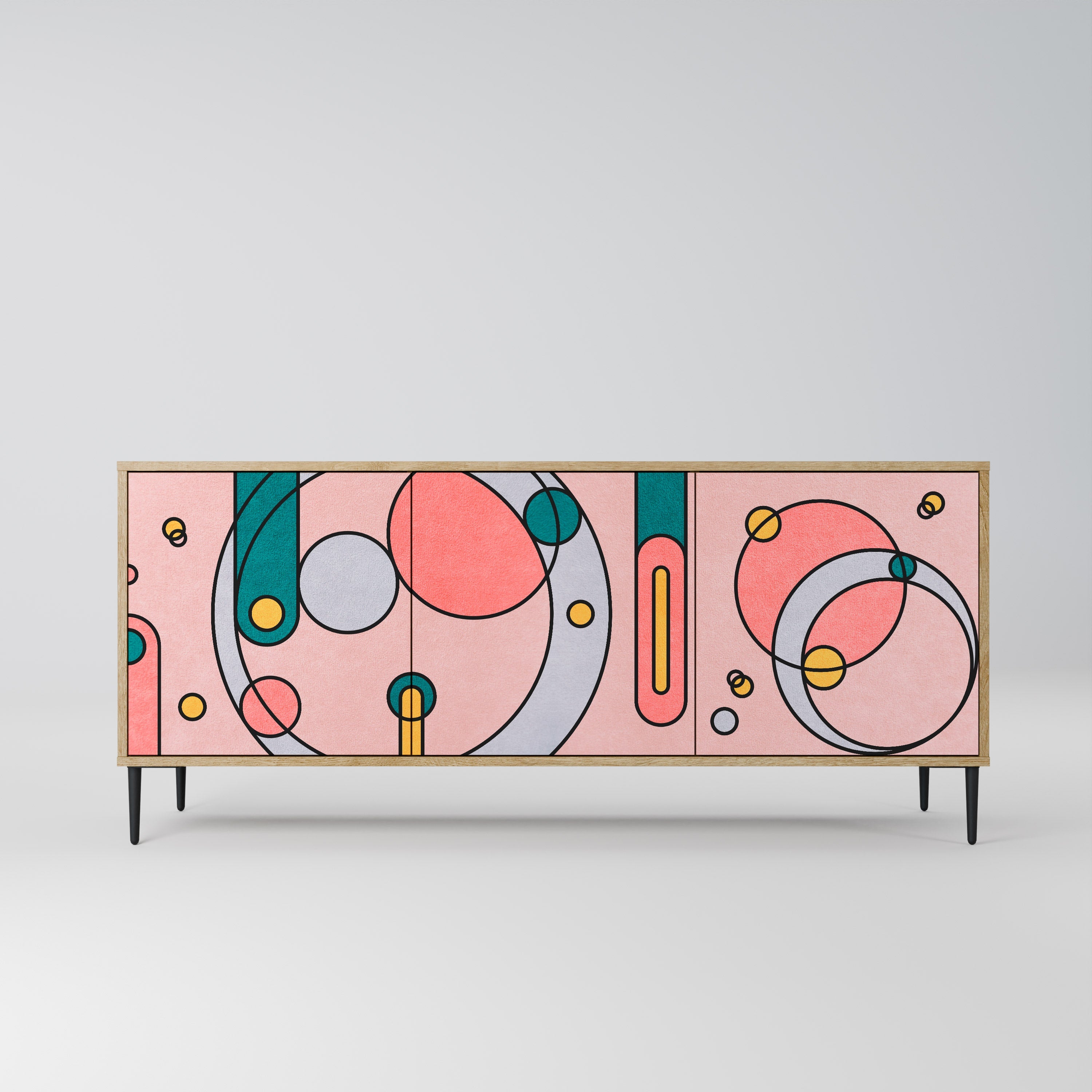 GOSSAMER ECHOES 3-türiges Sideboard in Eichenoptik