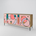 GOSSAMER ECHOES Sideboard mit 3 Türen in Eiche-Optik