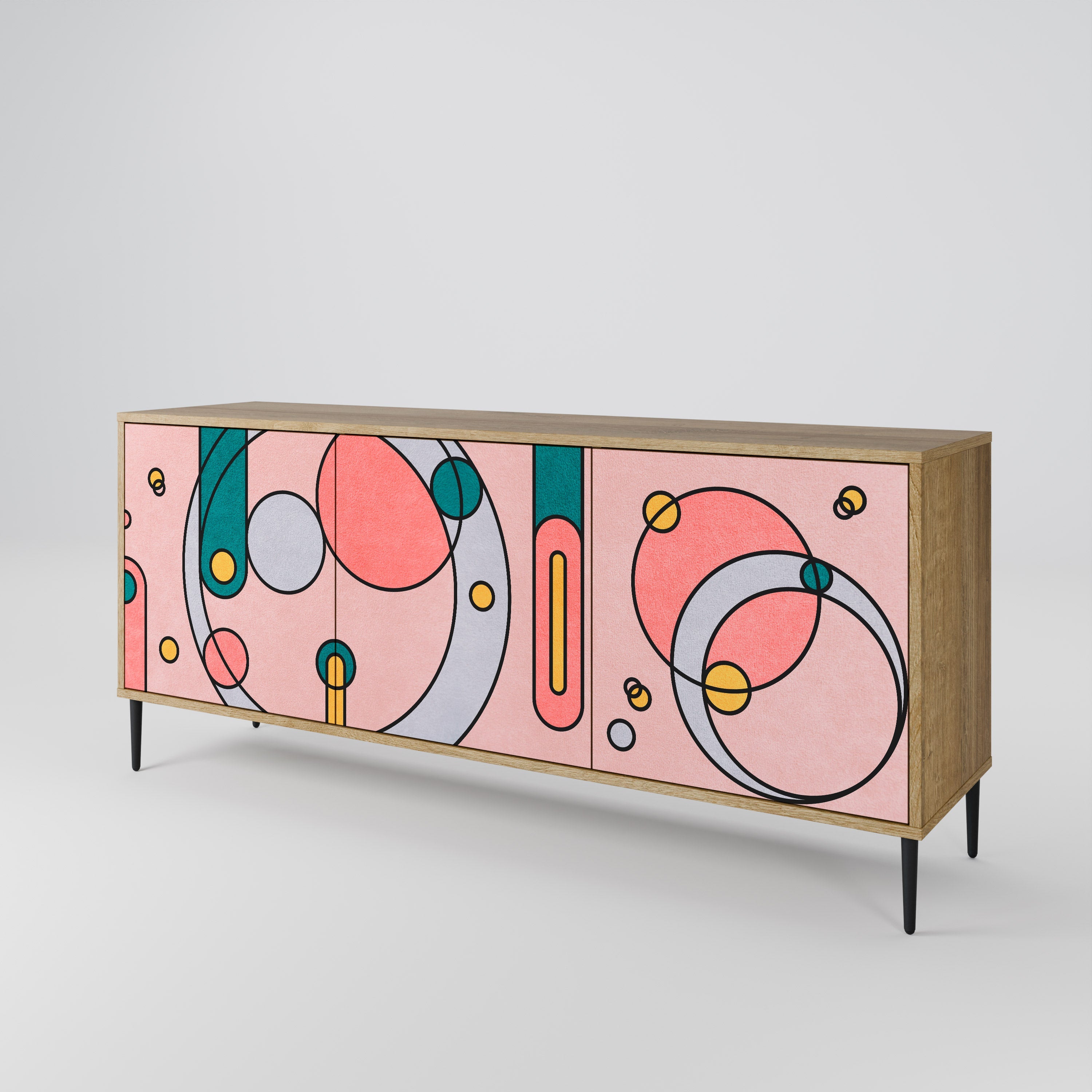 GOSSAMER ECHOES 3-türiges Sideboard in Eichenoptik
