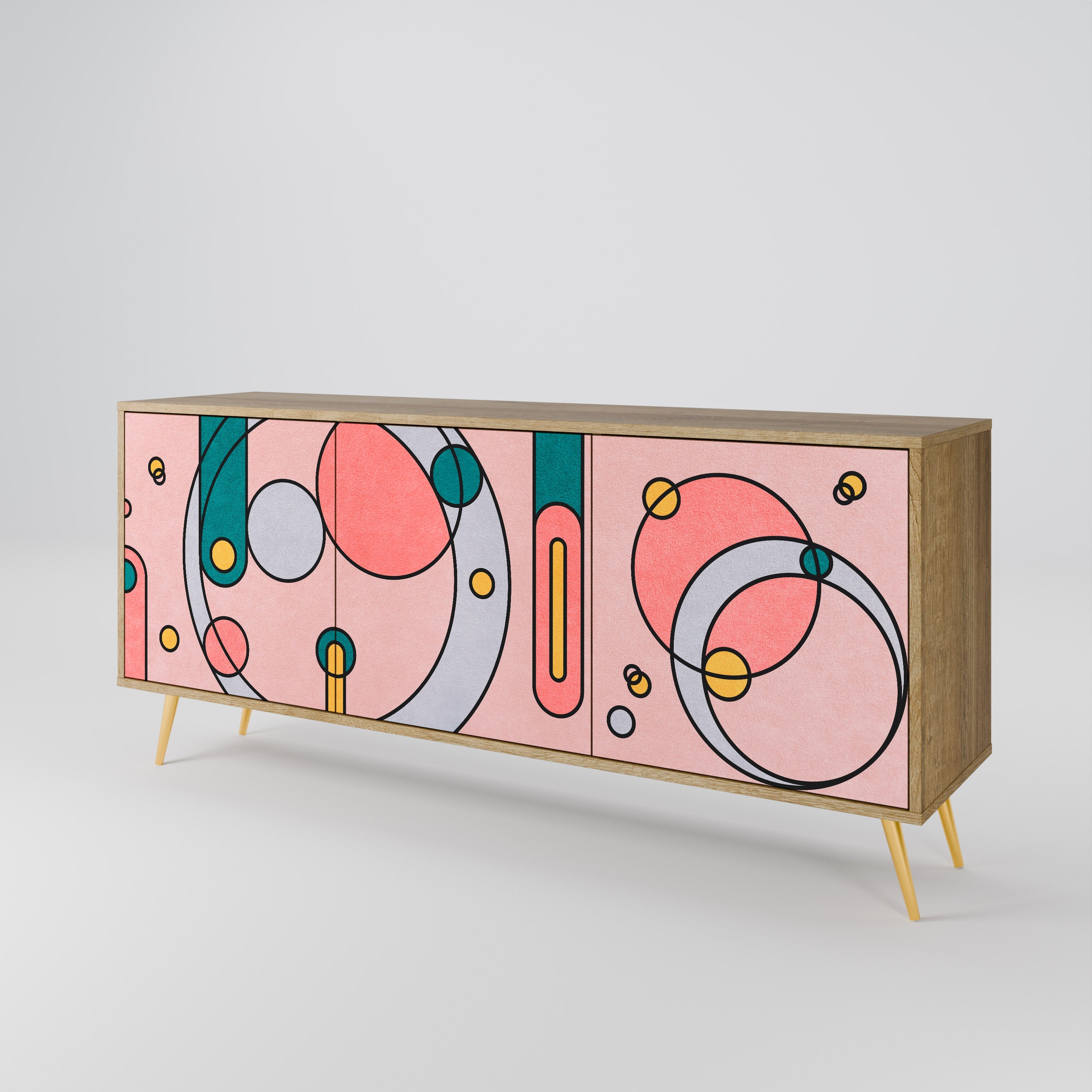GOSSAMER ECHOES 3-türiges Sideboard in Eichenoptik