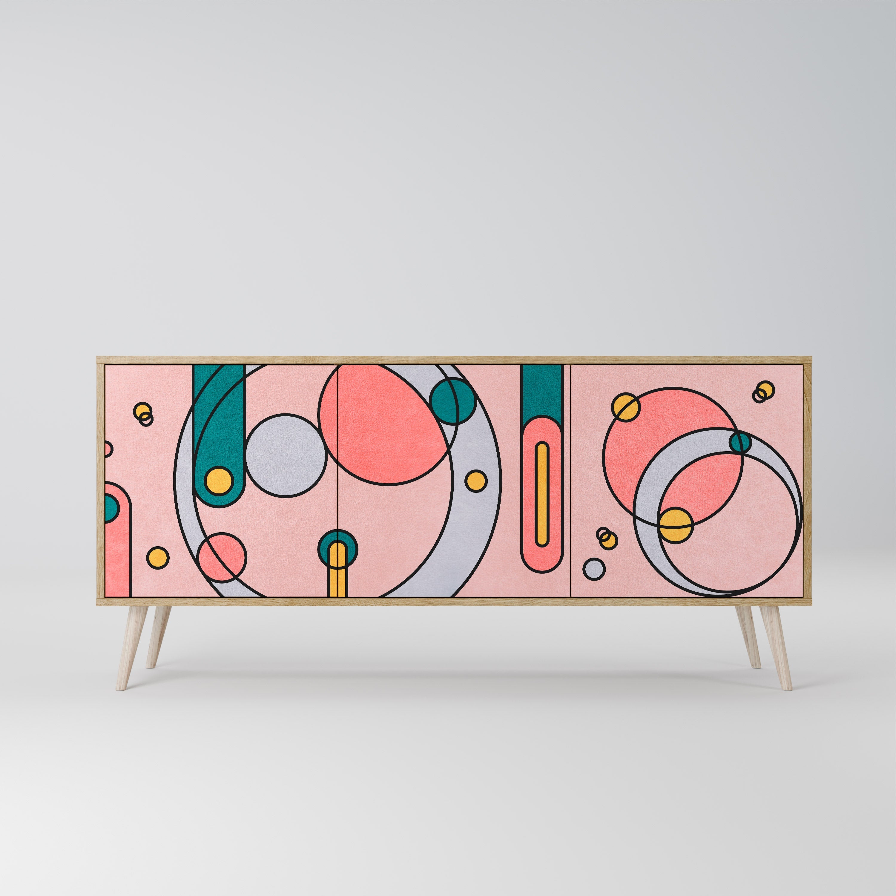 GOSSAMER ECHOES 3-türiges Sideboard in Eichenoptik