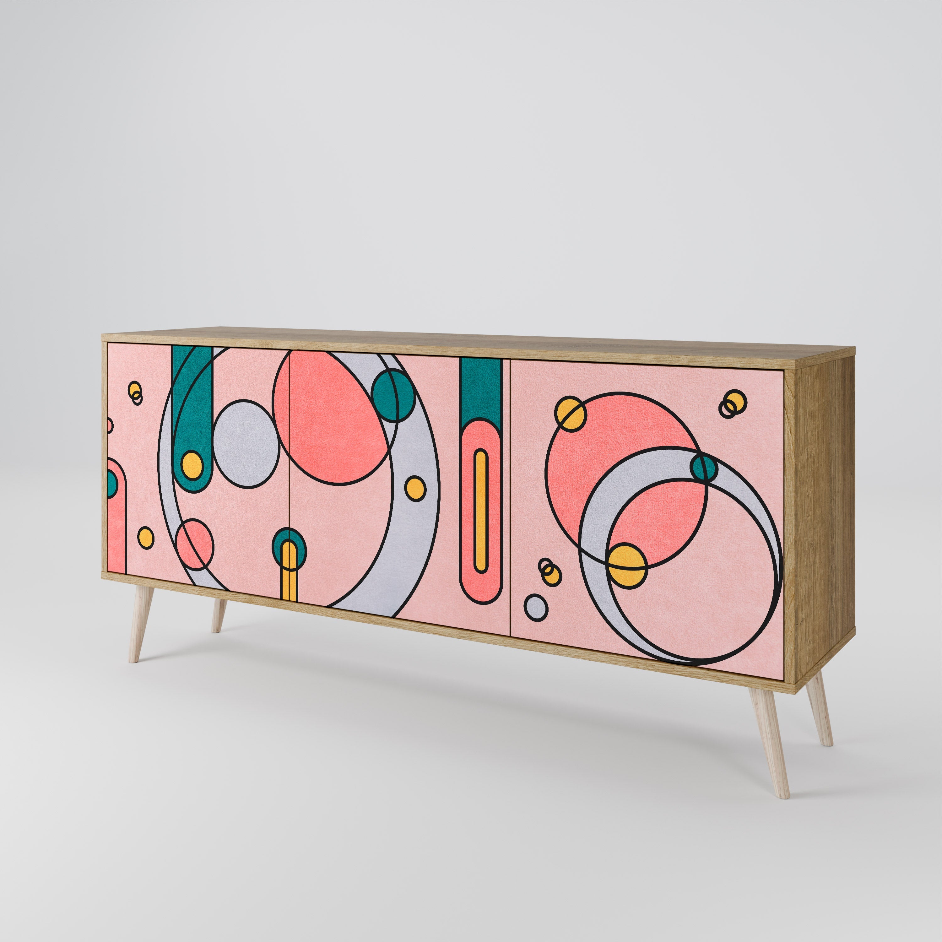 GOSSAMER ECHOES 3-türiges Sideboard in Eichenoptik