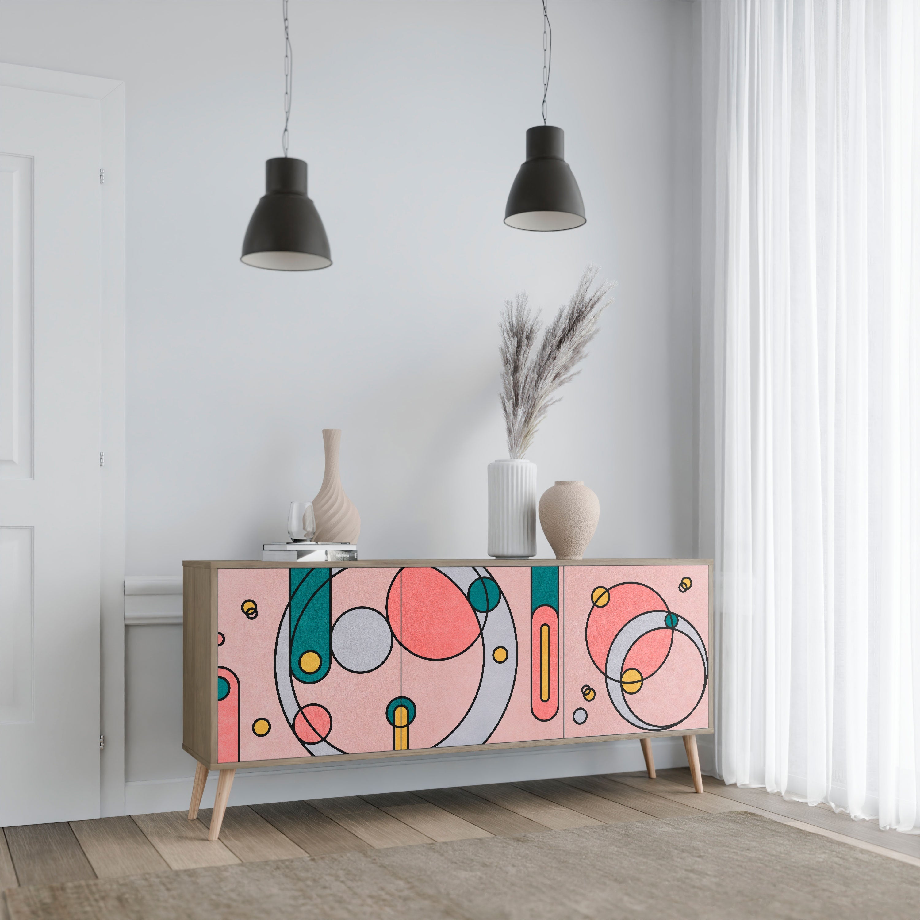 GOSSAMER ECHOES 3-türiges Sideboard in Eichenoptik